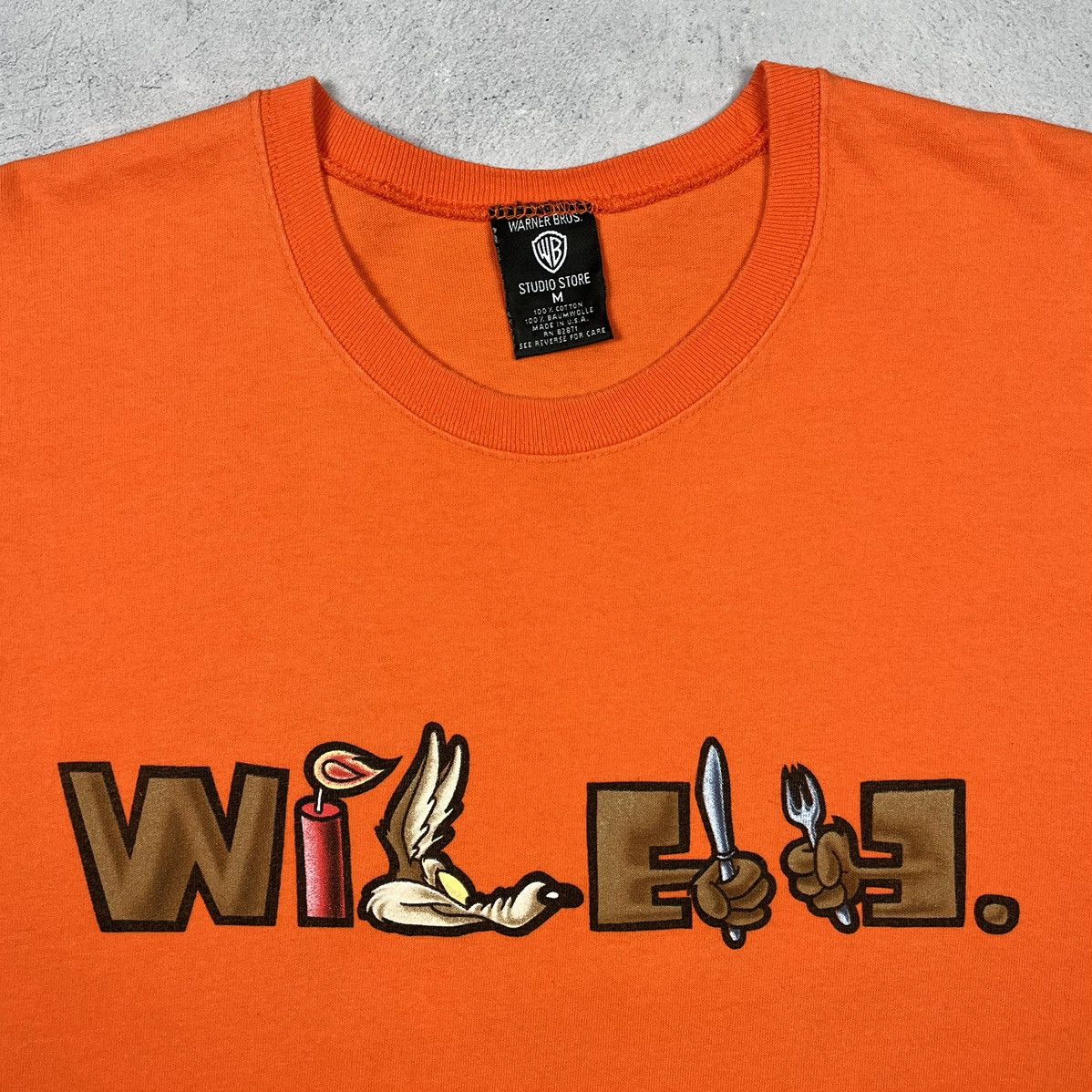 Warner Bros Vintage Wile E Coyote cartoon humor tee 1998 Size US S / EU 44-46 / 1 - 12 Thumbnail