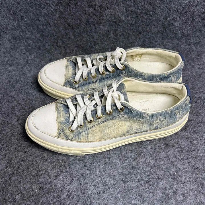 Louis Vuitton Louis Vuitton Stellar Casual Sneakers in Denim Blue -2508 Size US 7 / IT 37 - 1 Thumbnail
