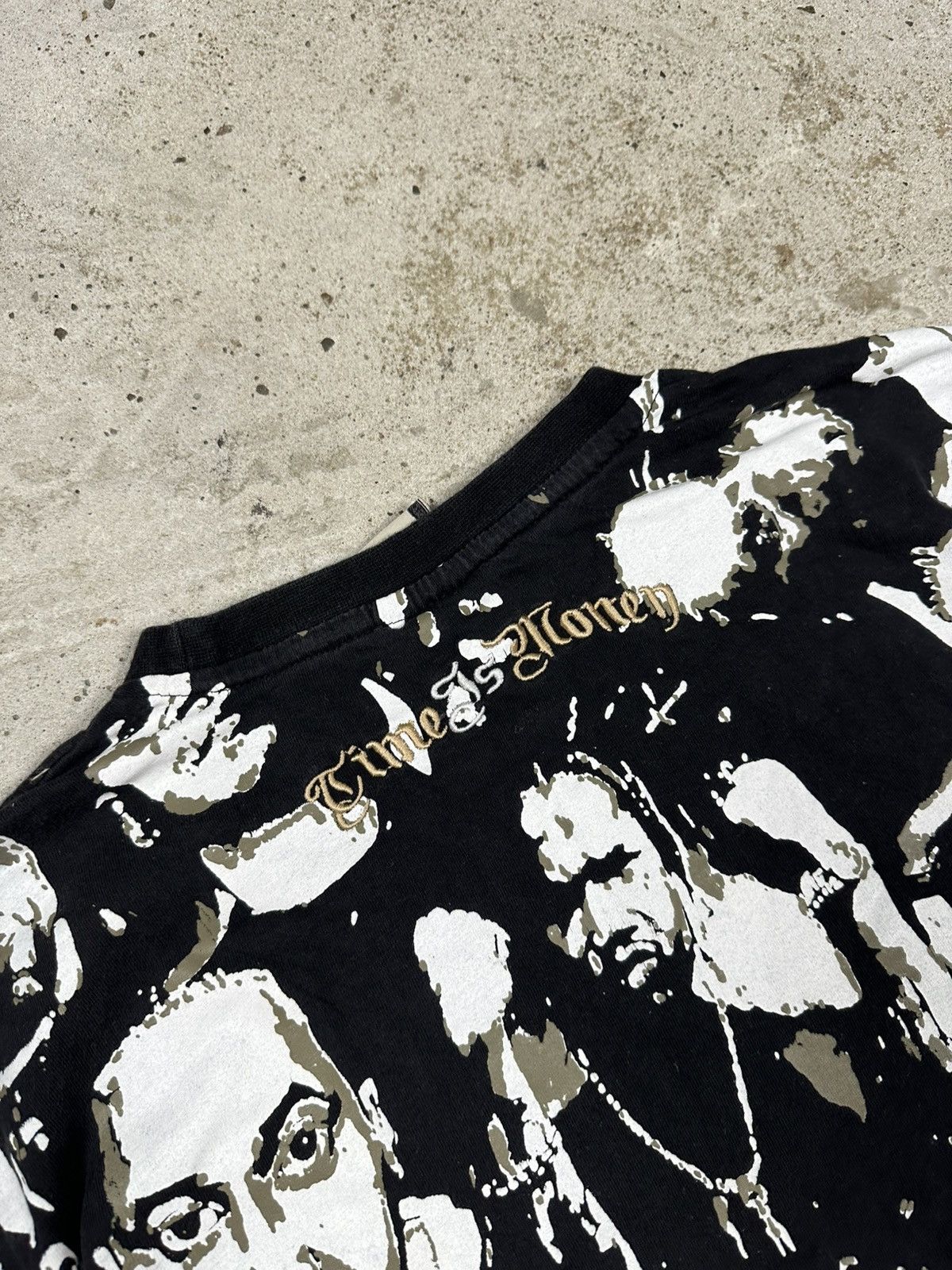 Rap Tees Vintage Y2K Time Is Money All Over Print Rap Hip Hop Tee Size US L / EU 52-54 / 3 - 14 Thumbnail