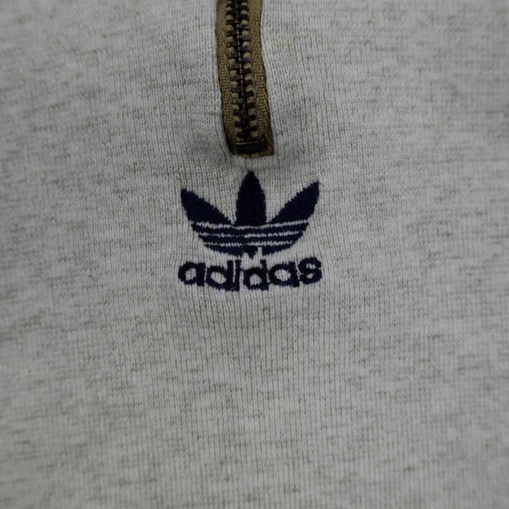 Adidas VINTAGE Adidas Equipment Polo Shirt Men XL Gray Blue Stripe 1/4 Zip Pullover 90s Size US XL / EU 56 / 4 - 3 Thumbnail