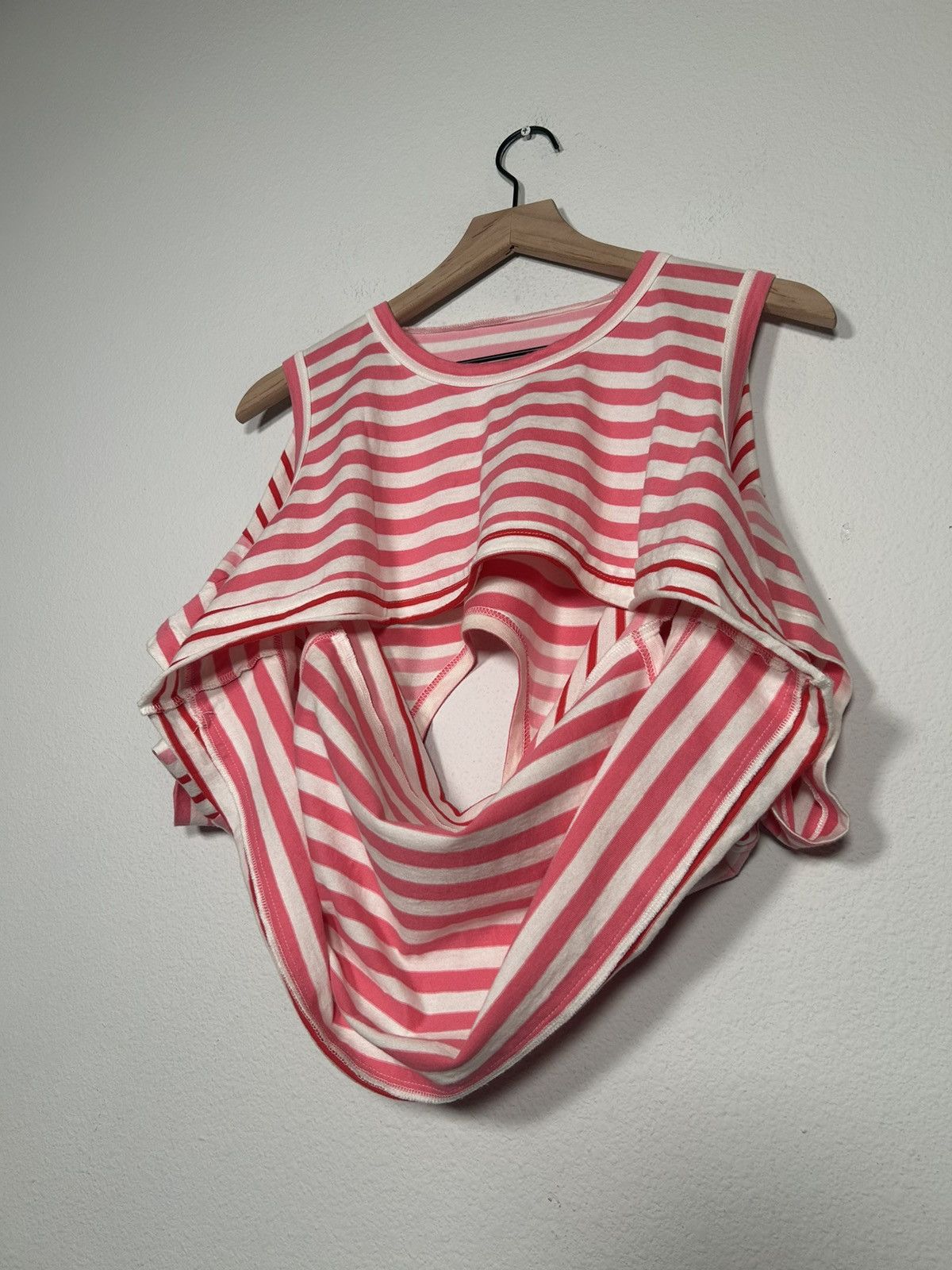 Comme des Garcons Homme Plus Hybrid Striped Cut out tee Size US L / EU 52-54 / 3 - 4 Thumbnail