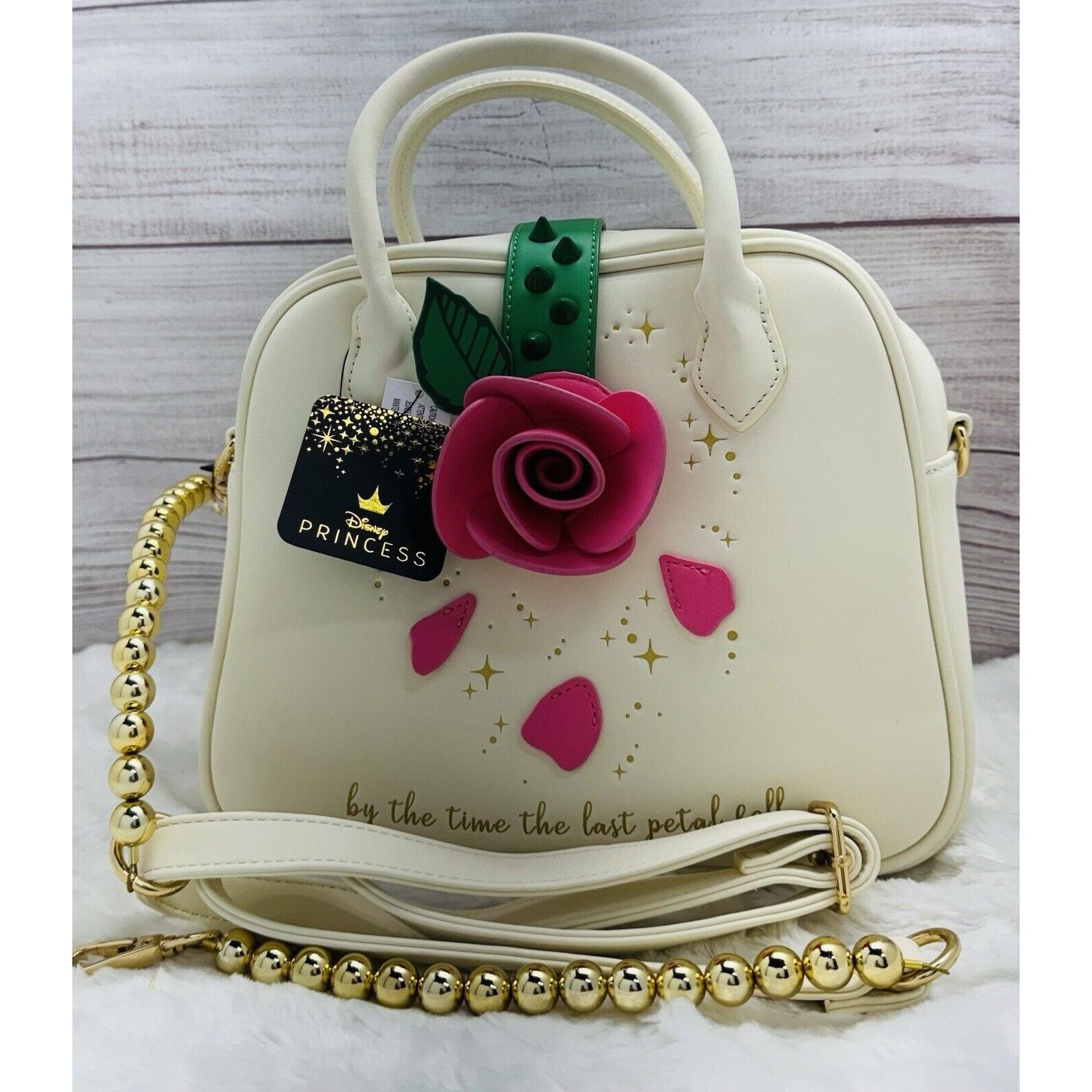 Disney Loungefly Disney Beauty & the Beast Belle Enchanted Rose Cro Size ONE SIZE - 9 Thumbnail