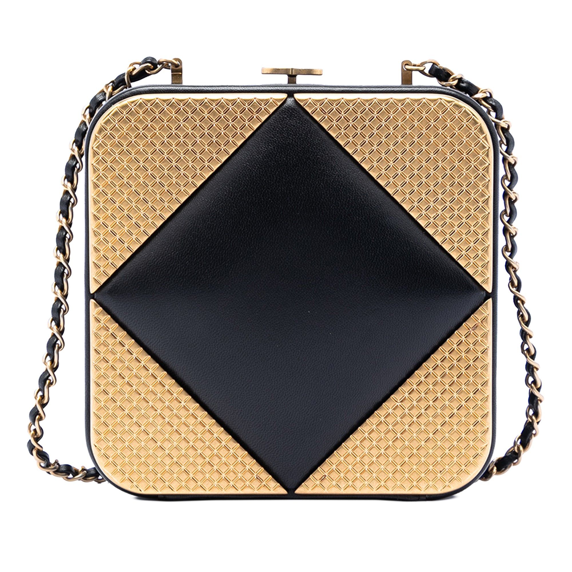 Chanel CC Lambskin and Metal Square Clutch with Chain Size ONE SIZE - 1 Thumbnail