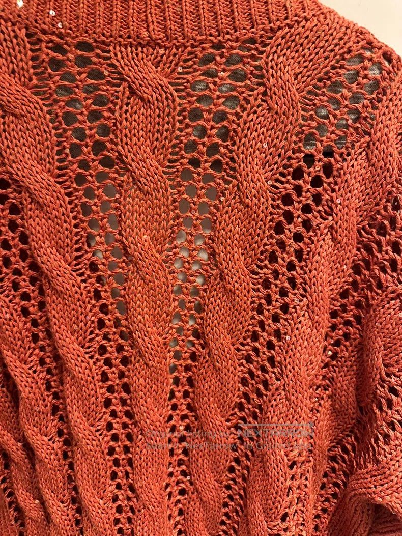 Brunello Cucinelli Brunello Cucinelli Linen Silk Sequin Cutout Cardigan Size S / US 4 / IT 40 - 8 Thumbnail