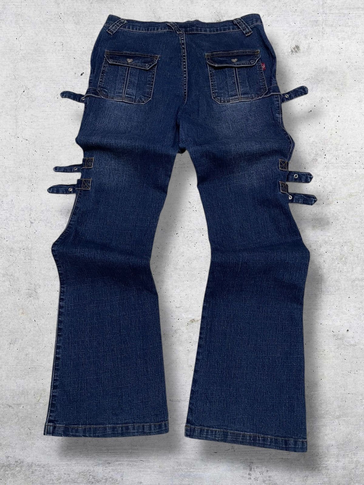 Hysteric Glamour VINTAGE ANGELA JAPAN 90S OG DESIGNER BONDAGE FLARED DENIM Size US 32 / EU 48 - 10 Thumbnail