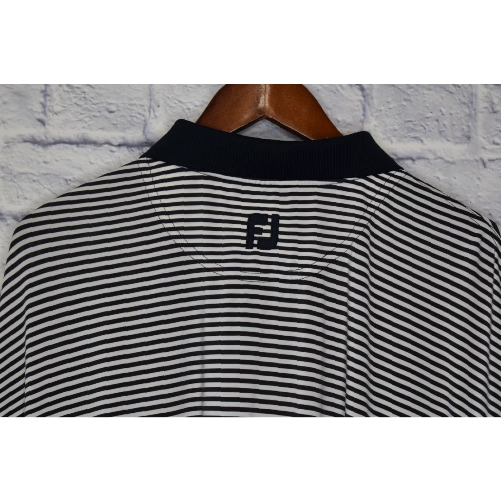 Footjoy Footjoy Polo Shirt Mens XL Blue Striped Prodry Lisle Golf 1696 Size US XL / EU 56 / 4 - 4 Thumbnail