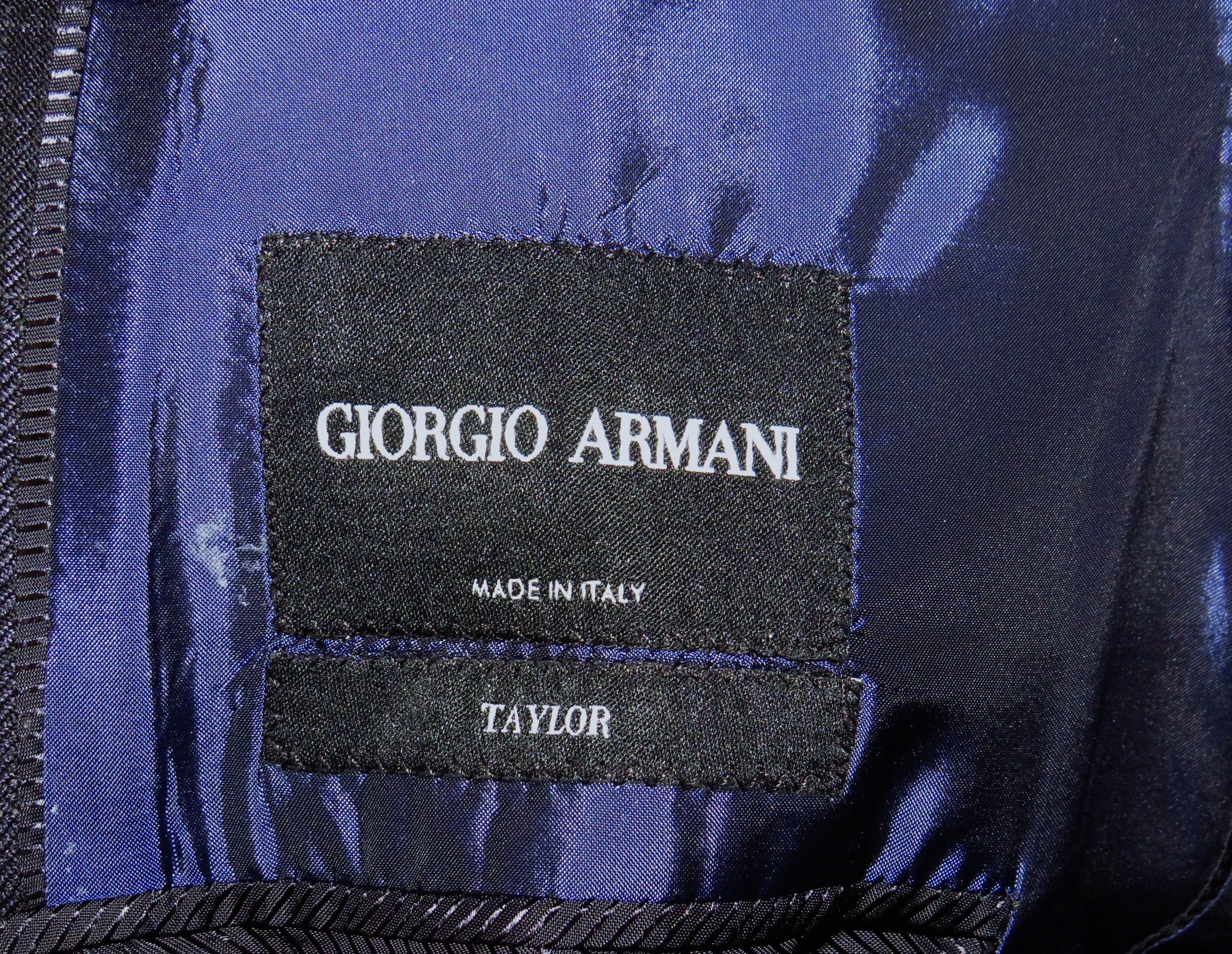Giorgio Armani Taylor Cashmere Blend Gray Plaid Current Sport Coat 44R Size 44R - 13 Thumbnail
