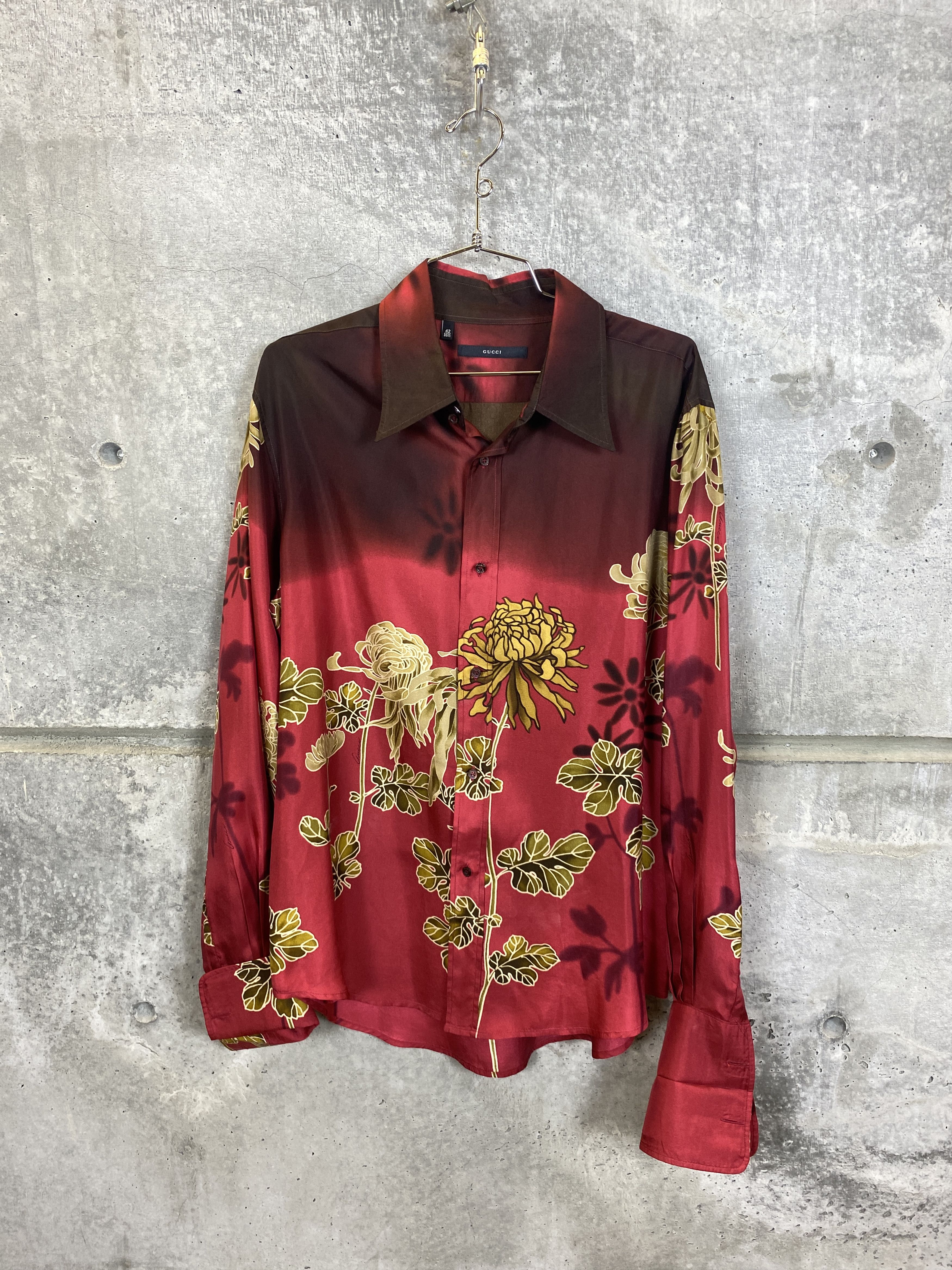 GUCCI X TOM FORD VINTAGE FLORAL SHIRT SIZE EU 42