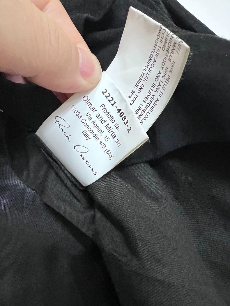 Rick Owens Rick Owens size 4 Black lambskin dovetail standing collar b Size M / US 6-8 / IT 42-44 - 3 Thumbnail