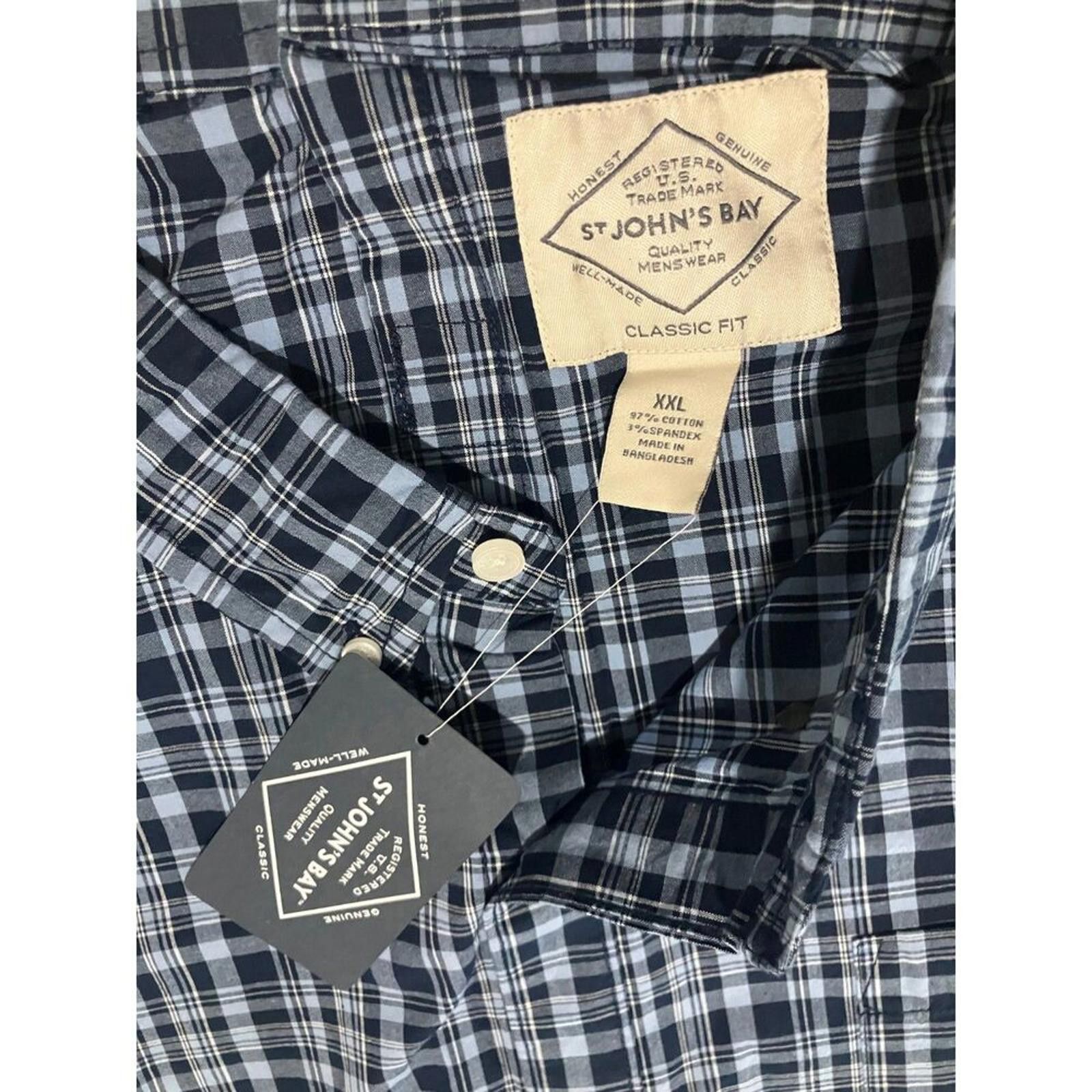 St. Johns Bay St. John’s Bay Plaid Shirt XXL with Rear Velcro Opening Size US XXL / EU 58 / 5 - 7 Thumbnail