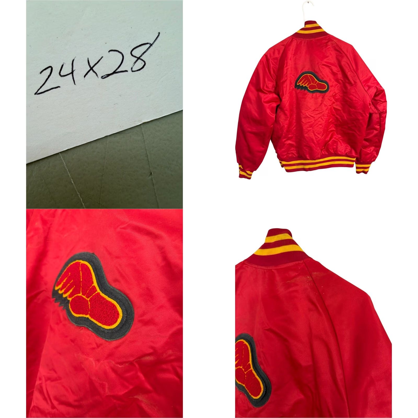 Vintage VINTAGE Rutgers Cross Country Varsity Satin Bomber Jacket Mens Medium Red 1/1 Rare 80s Size US M / EU 48-50 / 2 - 8 Thumbnail