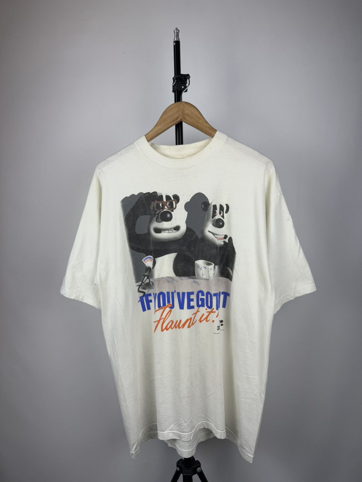Band Tees × Vintage Vintage 1992 Creature Comforts Aardman Animations Tee Shirt Size US XL / EU 56 / 4 - 1 Thumbnail
