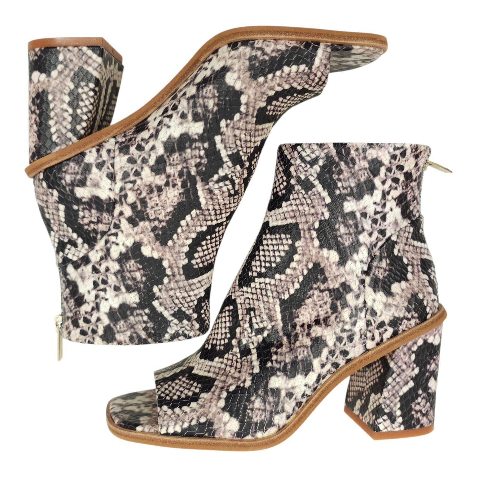 Vince Camuto Vince Camuto Bebinder Peep Toe Ankle Boot Womens 5.5 Snake Size US 5.5 / IT 35.5 - 5 Thumbnail