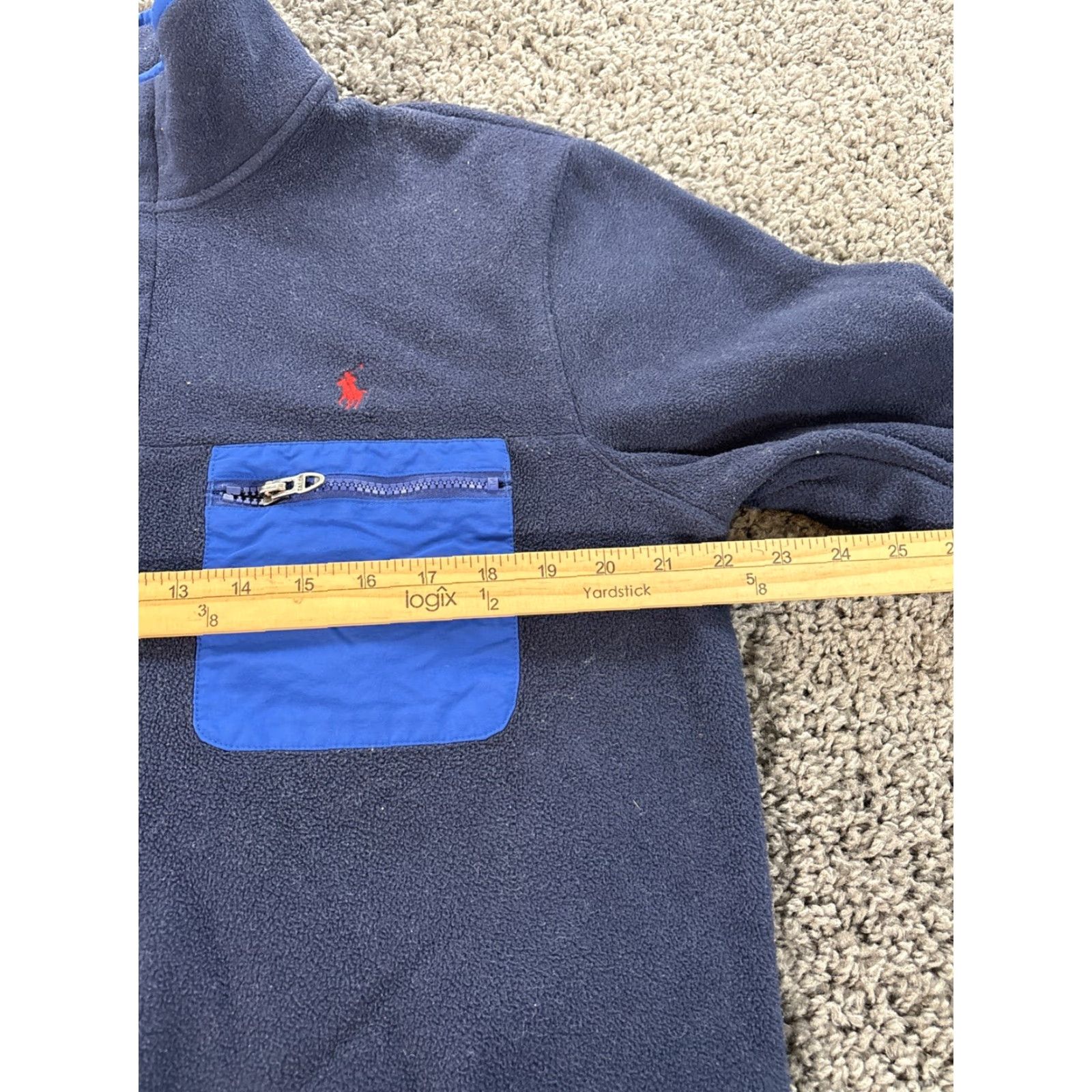 Polo Ralph Lauren Polo Ralph Lauren Fleece Jacket Mens M Blue Pullover Button Sweatshirt 90s Vintage Preppy Logo Pockets All Seasons Size US M / EU 48-50 / 2 - 3 Thumbnail