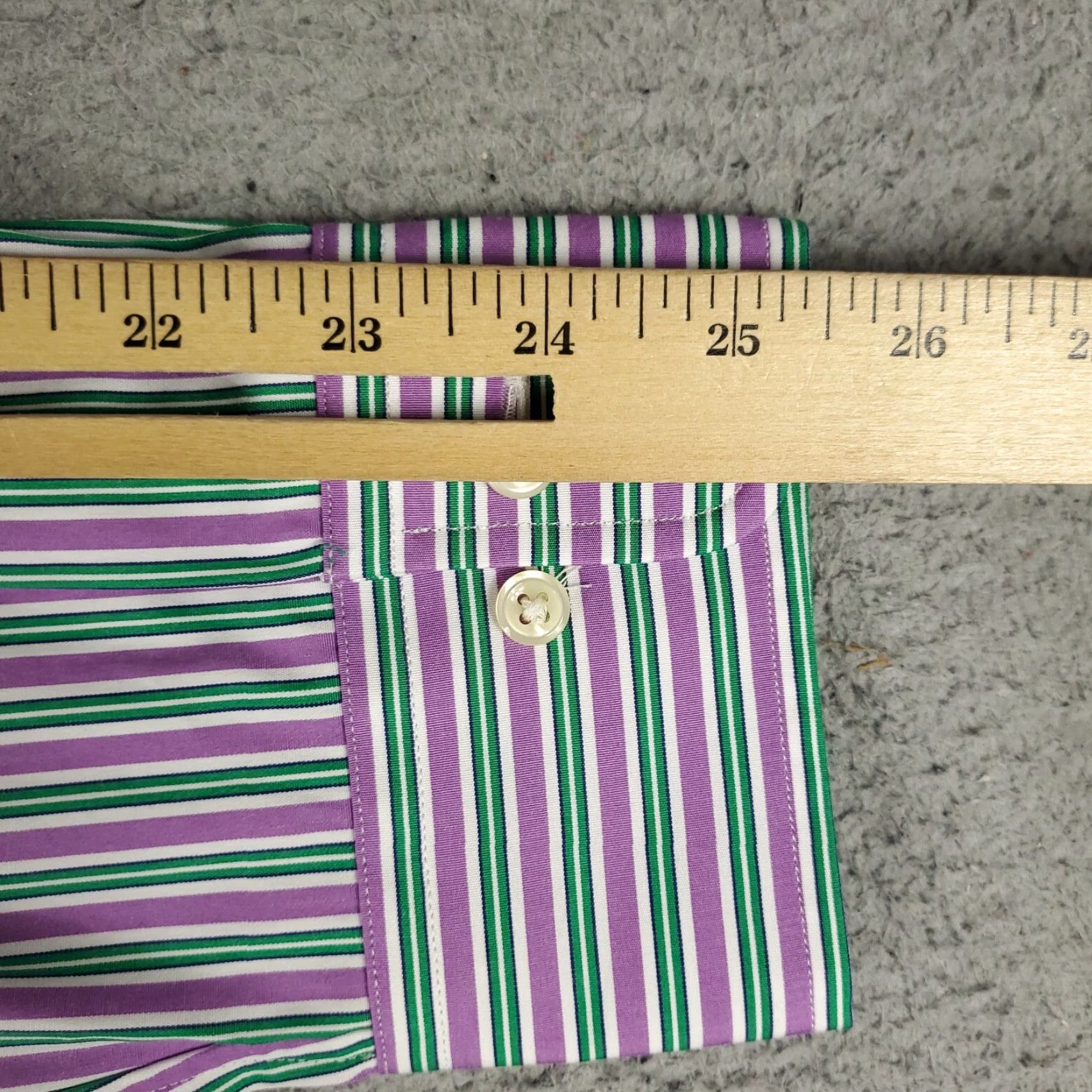 Ralph Lauren Ralph Lauren Shirt Mens 16 Purple Striped Classic Fit Dress Button Up Size 42R - 6 Thumbnail
