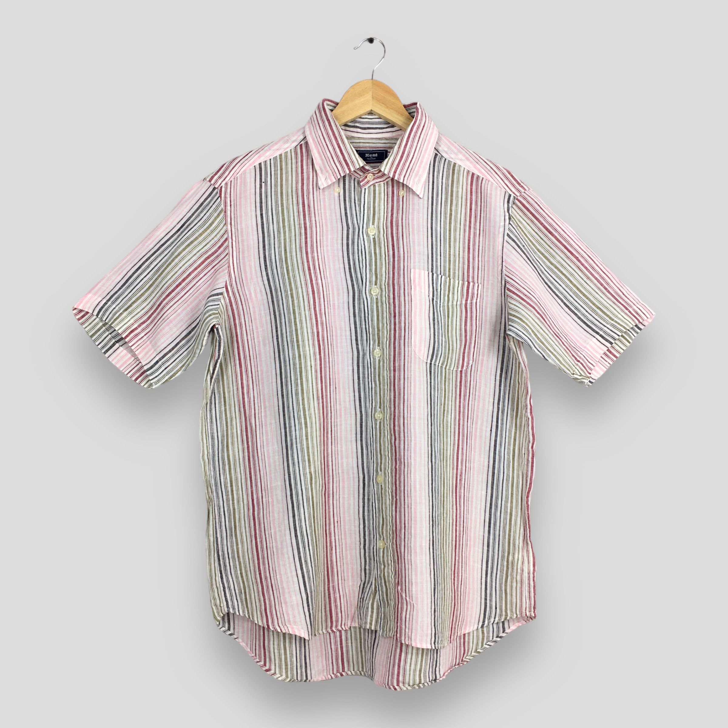 Vintage Vintage Kent Vertical Striped Flannel Linen Shirt Large Size US L / EU 52-54 / 3 - 1 Thumbnail