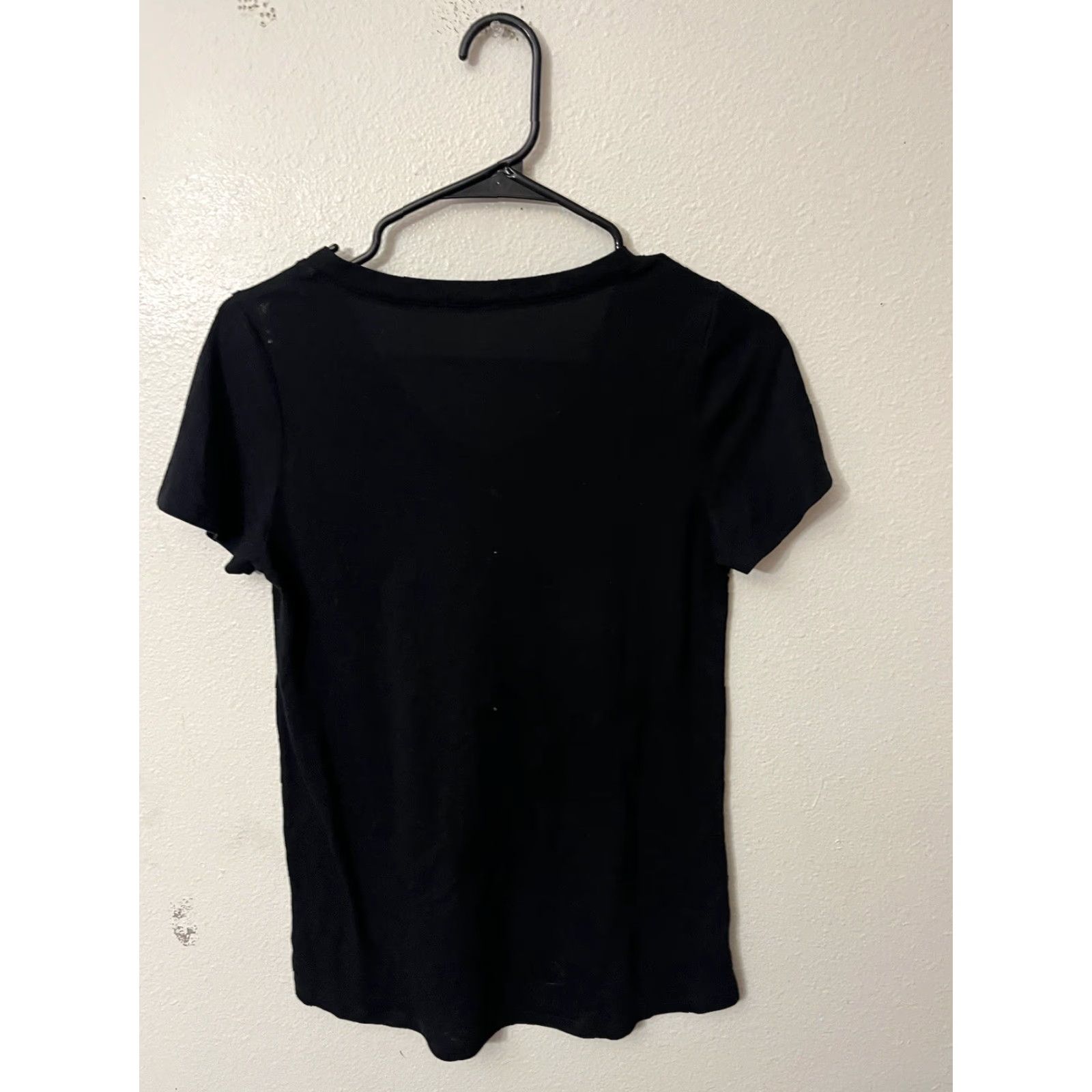 Alife Love This Life Black Graphic Tee Shirt Size Medium Women V-Neck Short Sleeve Pullover Casual Basic LIFE T-Shirt Jersey Polyester Blend 90s? (no) Size M / US 6-8 / IT 42-44 - 2 Thumbnail