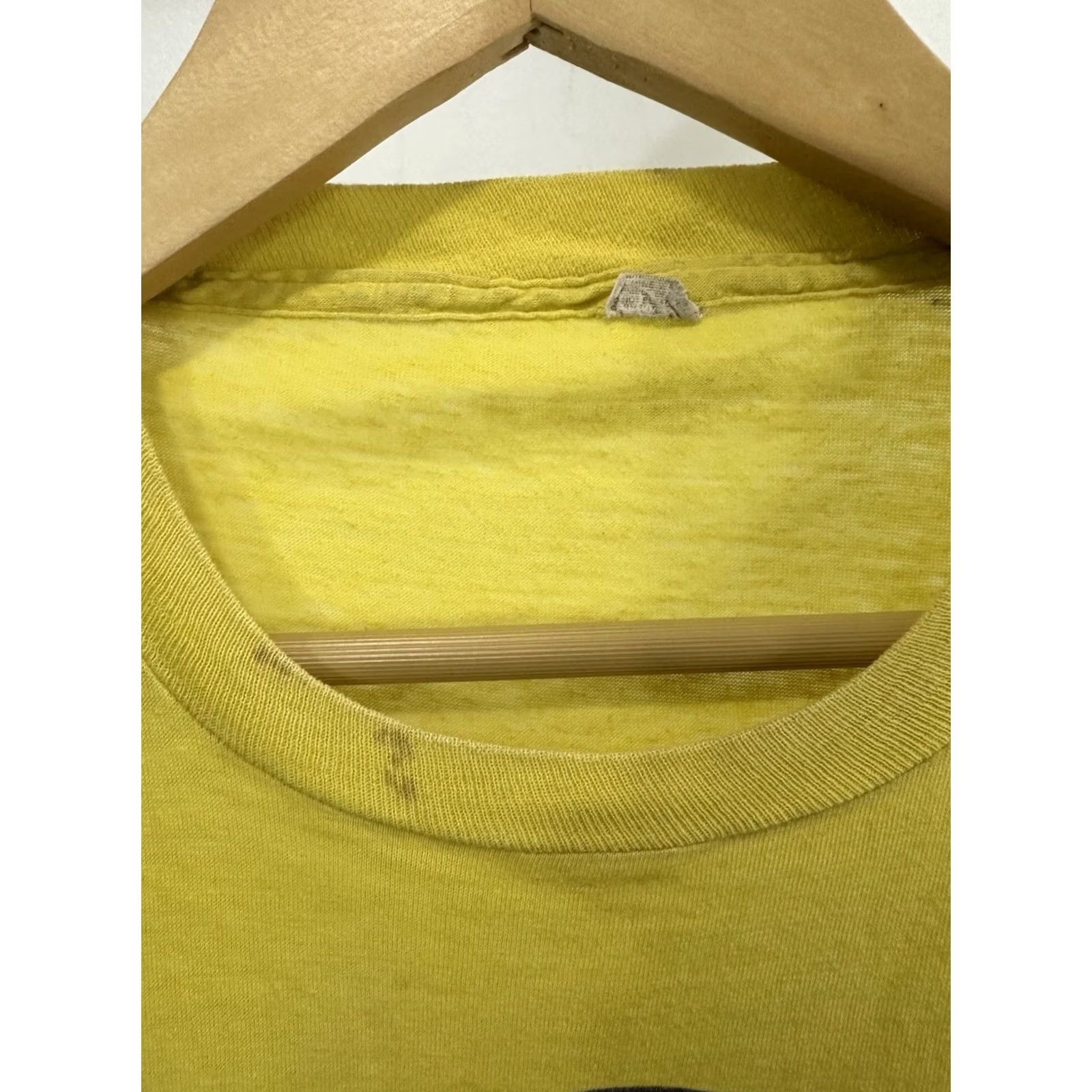 DANCER VTG 70s I Got Bellied Belly Laffs Dance Thin Yellow T-Shirt Size M Men Short Sleeve Regular Adult Medium Yellow Dance 70s Mens Size US M / EU 48-50 / 2 - 6 Thumbnail