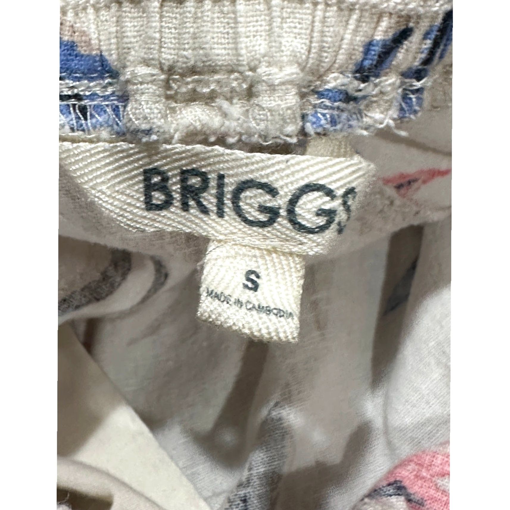 Vintage Briggs Pants S Pink Blue Beige Linen Blend Floral Beach Cropped Regular Women Mens? No - (Oops) Size 28" / US 6 / IT 42 - 7 Thumbnail