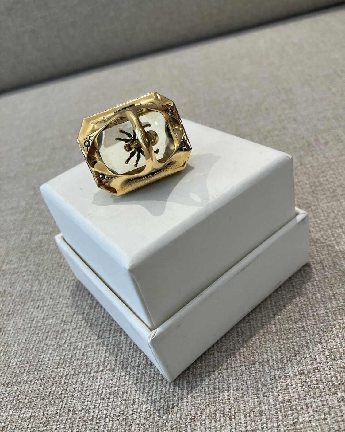 Alexander McQueen Alexander McQueen Beetle Embellished Ring Size ONE SIZE - 9 Thumbnail