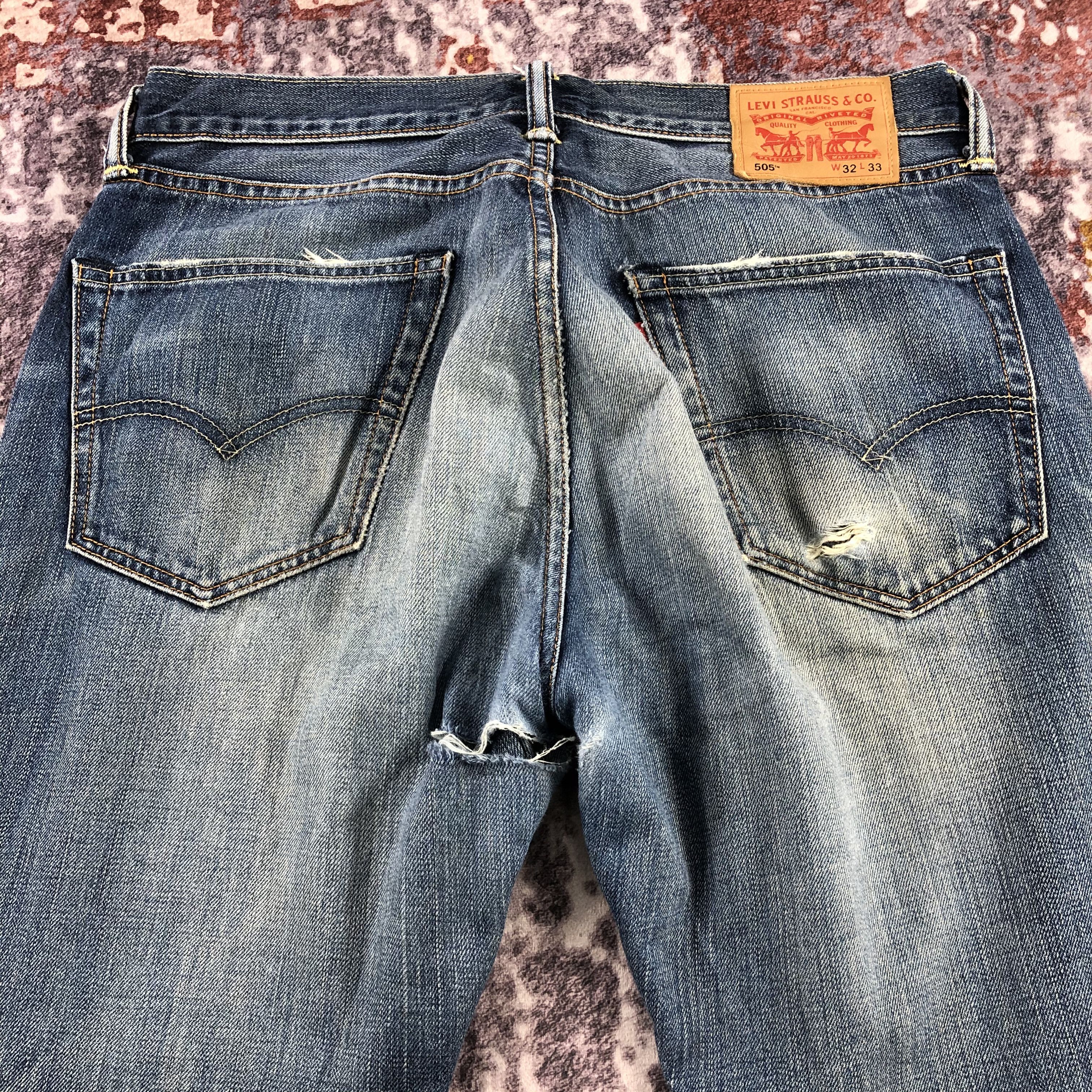 Levi's × Vintage Vintage Blue Wash Levis 505 Jeans-JM2749 Size US 34 / EU 50 - 4 Thumbnail