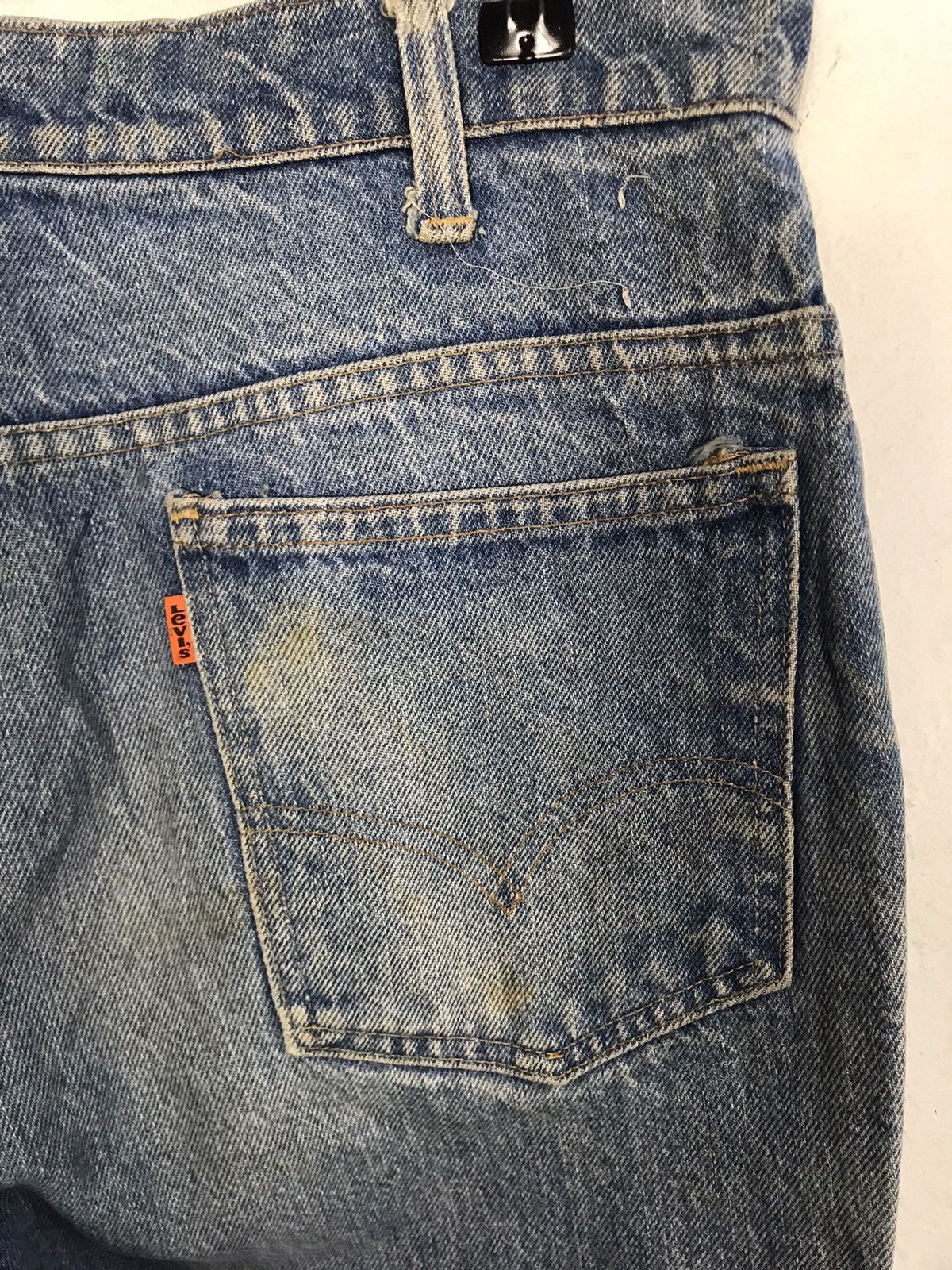 Levi's Vintage Clothing Distressed Levi's Strauss Zipper Indigo Denim Orange Tab Size US 31 - 9 Thumbnail