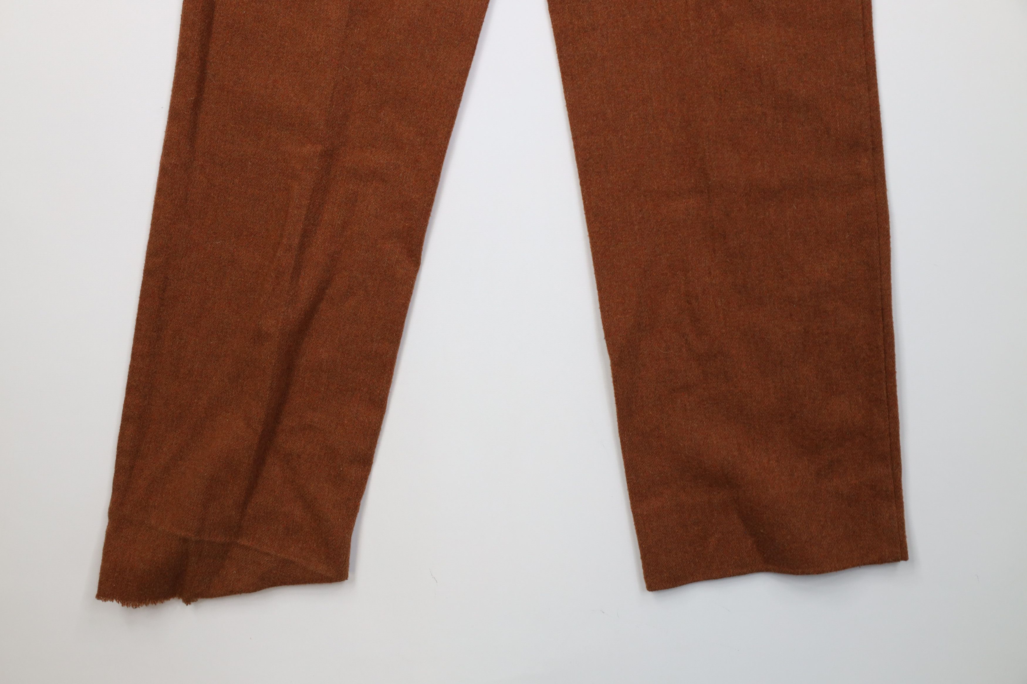 Vintage Vintage 70s Streetwear Flared Chino Pants Rust Brown USA Size 30" / US 8 / IT 44 - 12 Thumbnail