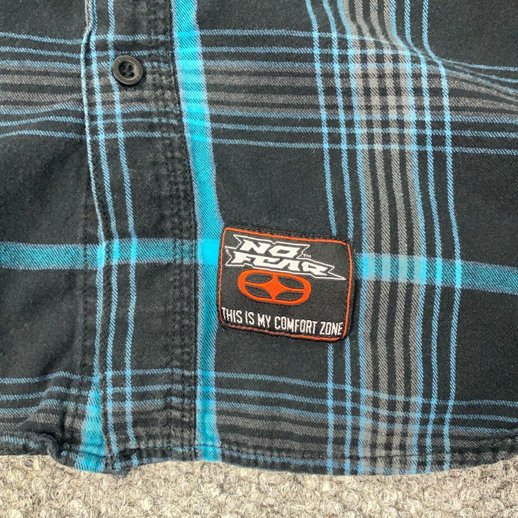No Fear VINTAGE No Fear Plaid Flannel Shirt Men Large Long Sleeve Casual Retro 2000s Size US L / EU 52-54 / 3 - 6 Thumbnail