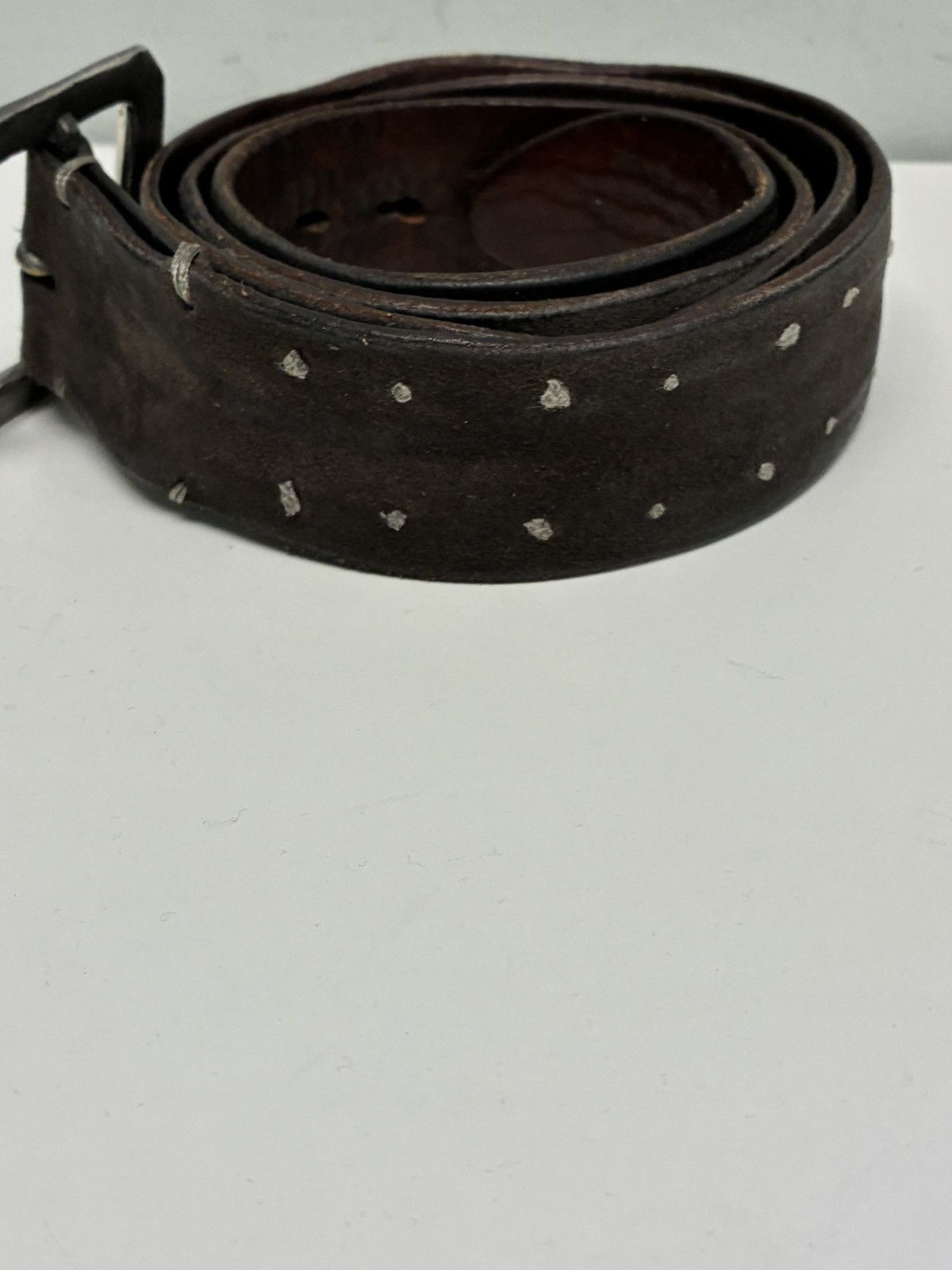 John Varvatos Suede Knot Belt Size: 36 Size 36 - 5 Thumbnail