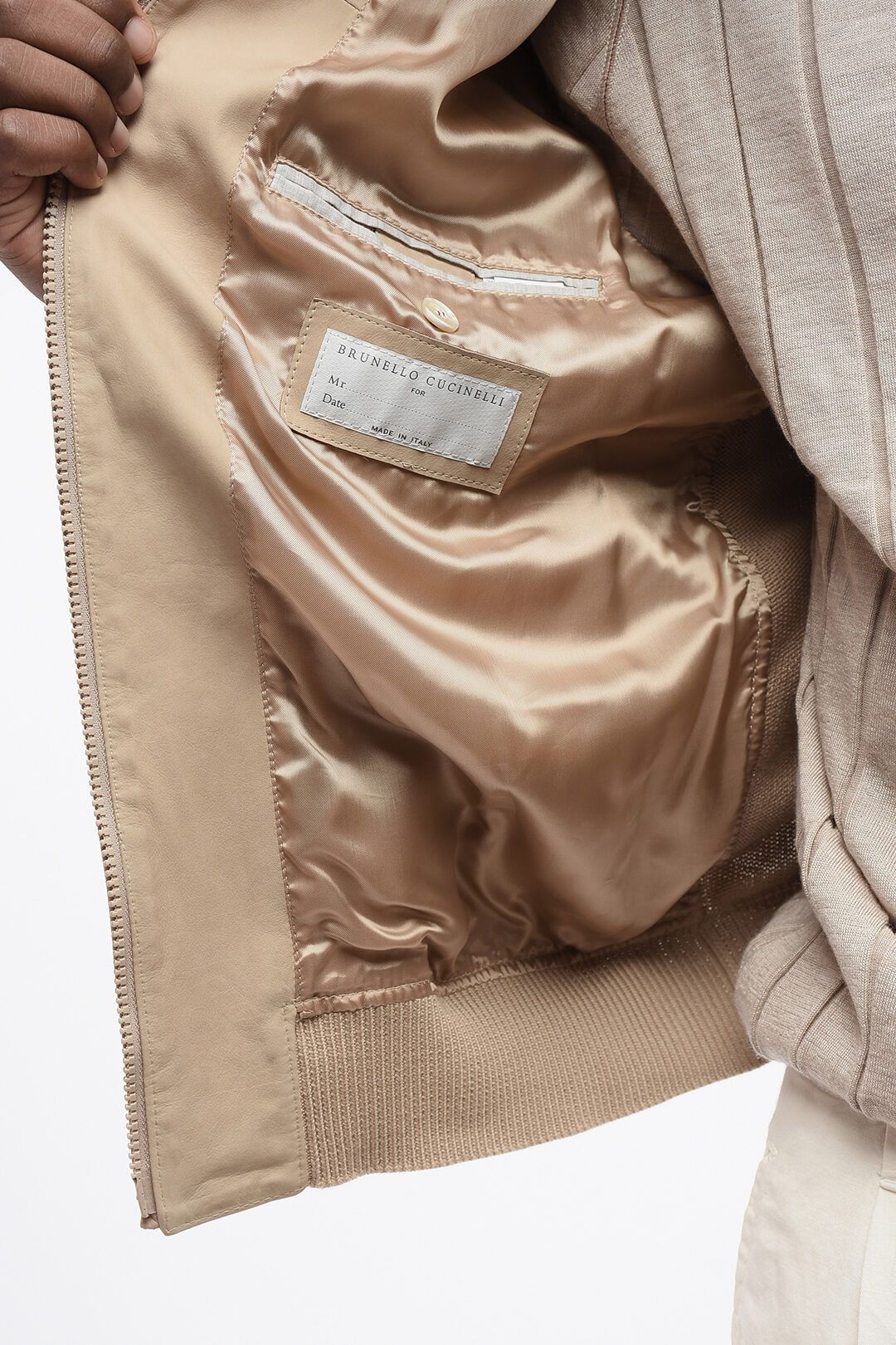 Brunello Cucinelli og1mm0725 Suede Jacket in Beige Size US M / EU 48-50 / 2 - 5 Thumbnail