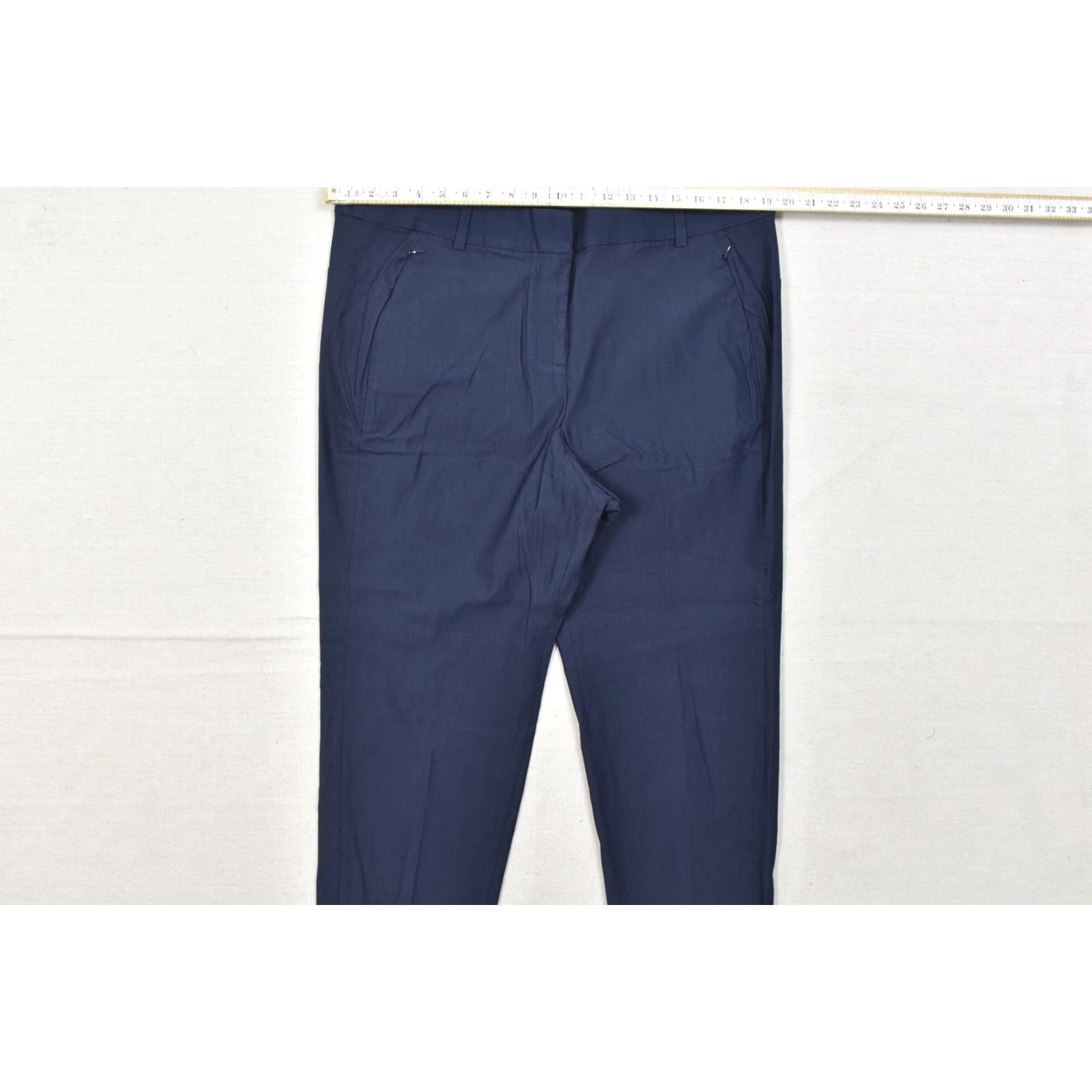 Vintage Lane Bryant Pants 18P Navy Blue Rayon Blend Straight Leg Petite Stretch Dress Pants Women Mens Size 40" / US 18 - 5 Thumbnail