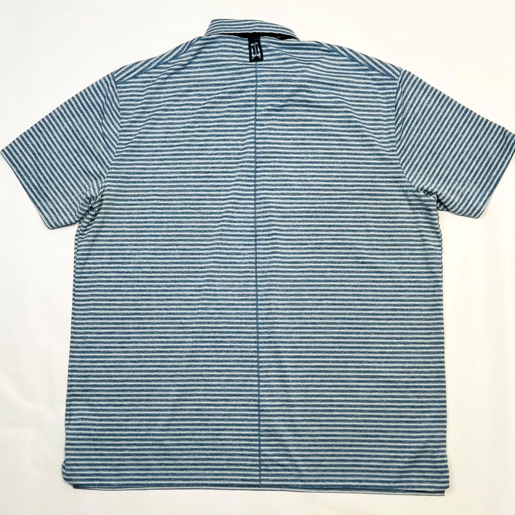 Nike Nike Dri-FIT Polo Shirt Mens XL Blue White Striped Golf Tiger Woods Athletic Size US XL / EU 56 / 4 - 2 Thumbnail
