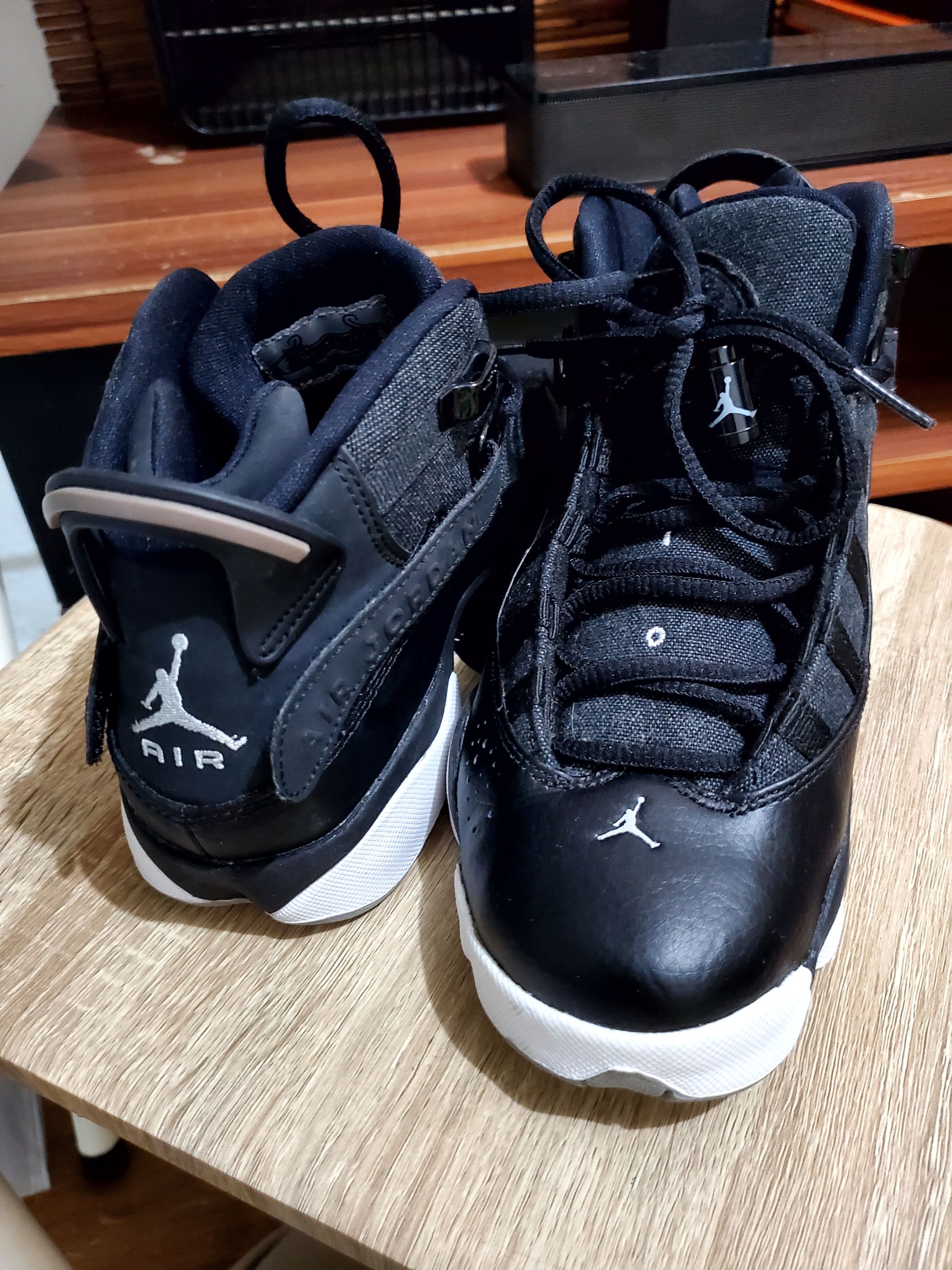 Jordan Brand × Nike Nike Men's Jordan 6 Rings Sneakers Black/Mate Silver-White Size US 5.5 / EU 38 - 4 Thumbnail