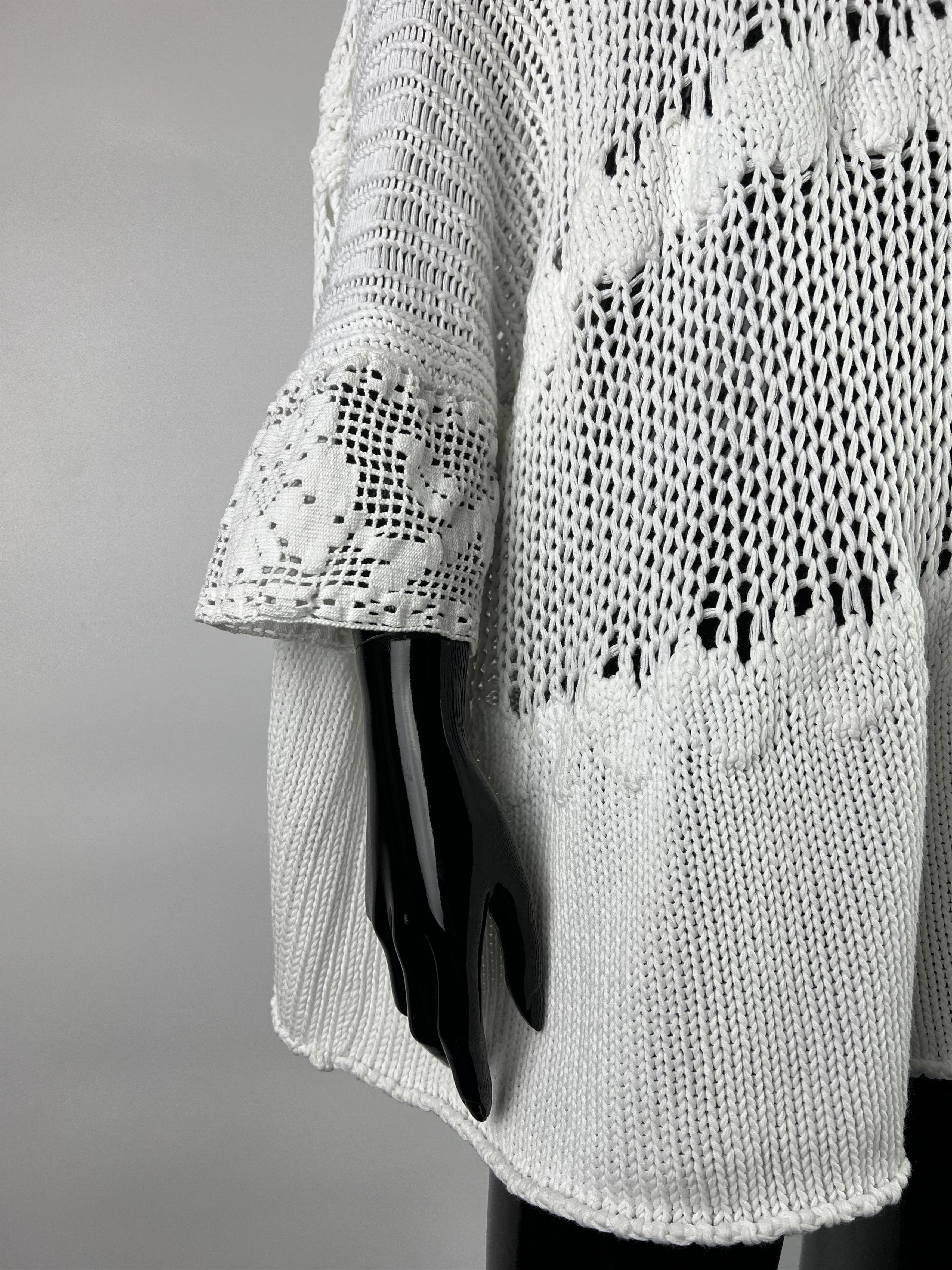 TWINSET Twinset Simona Barbieri Mesh Knit Sweater Oversized Size ONE SIZE - 8 Thumbnail