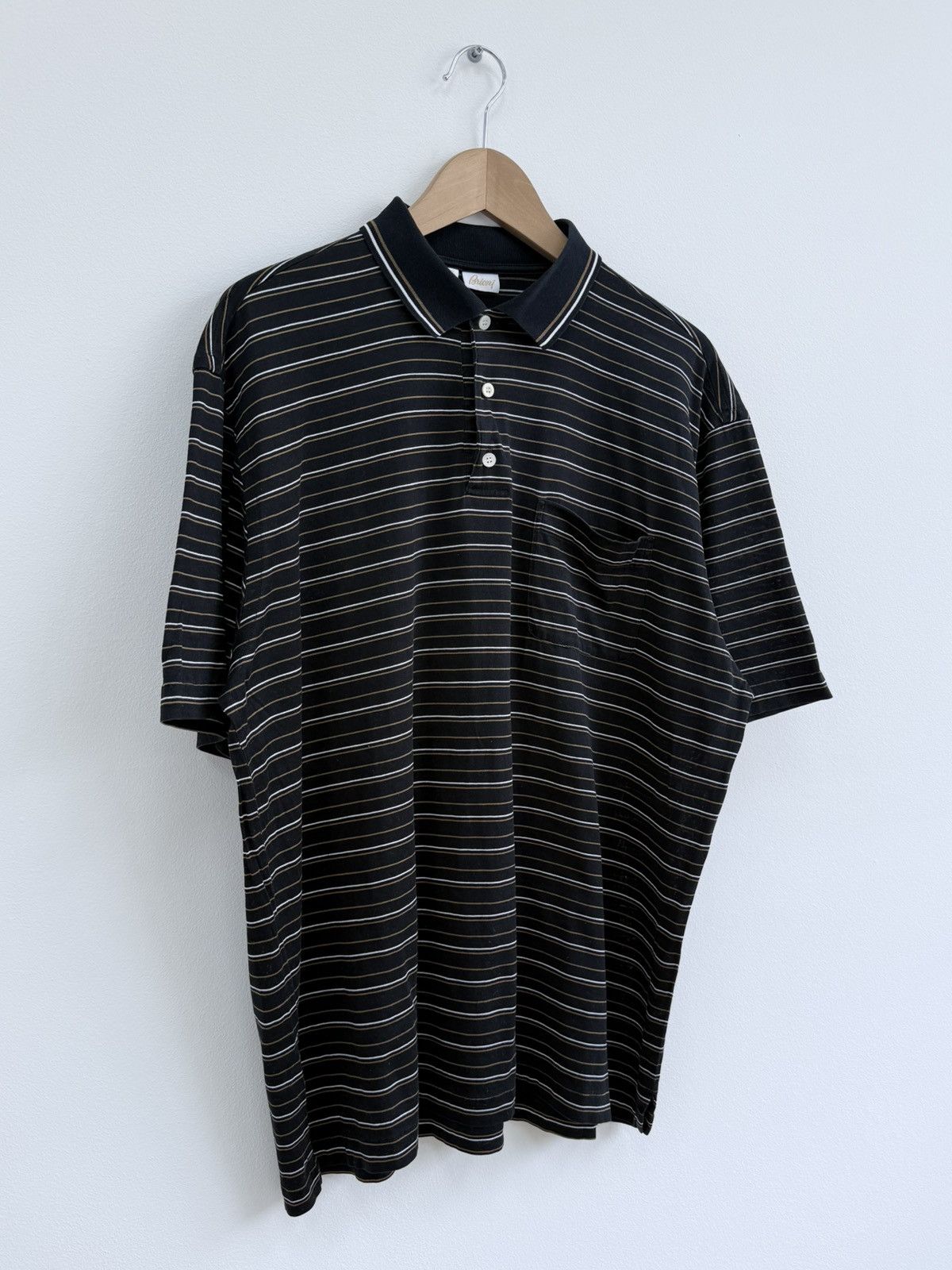Brioni Brioni Striped Polo T-Shirt Size US XL / EU 56 / 4 - 2 Thumbnail