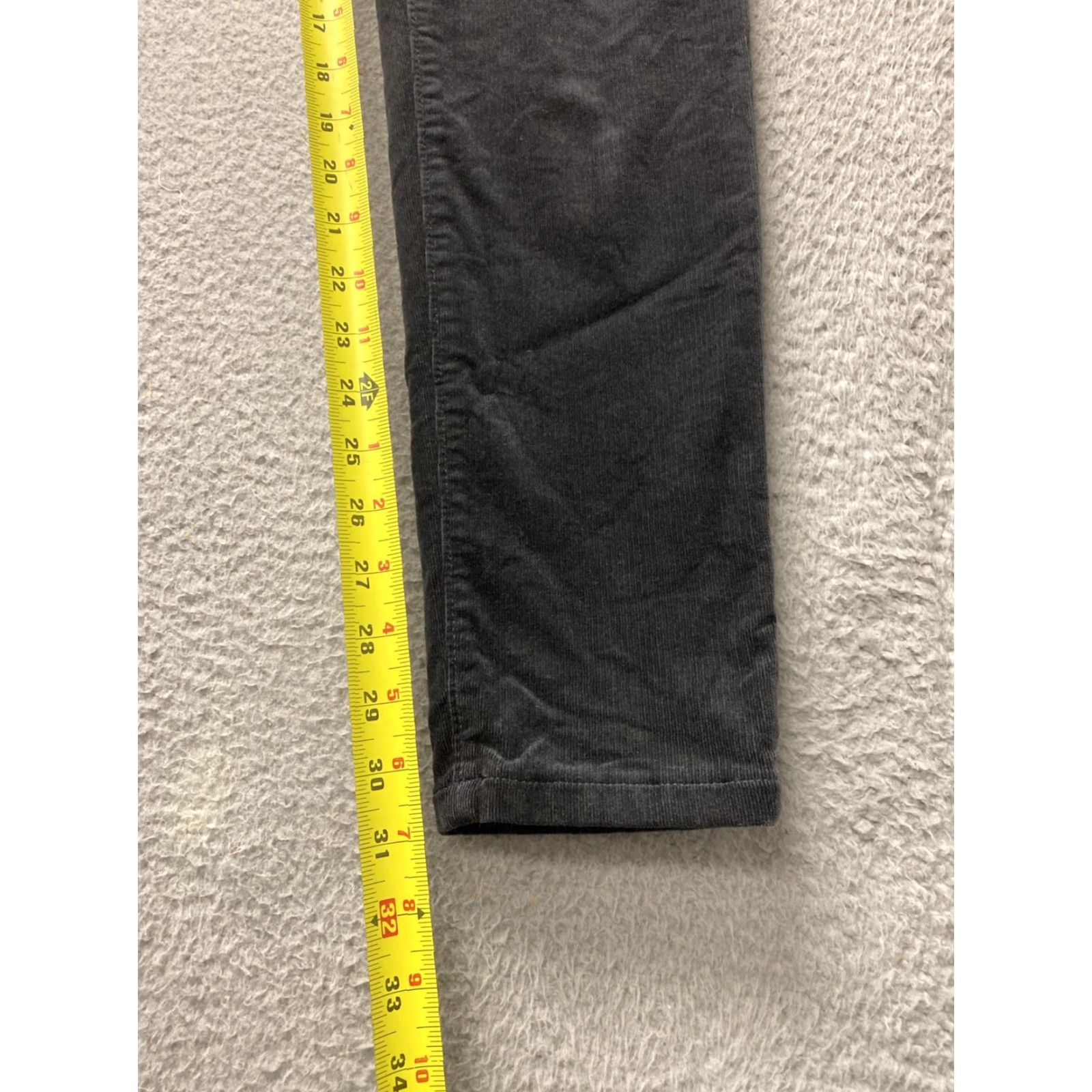Banana Republic Banana Republic Pants Womens Charcoal Velvet Slim Tapered Zip Pockets 29x31 Dress Work Casual Size 29" - 7 Thumbnail