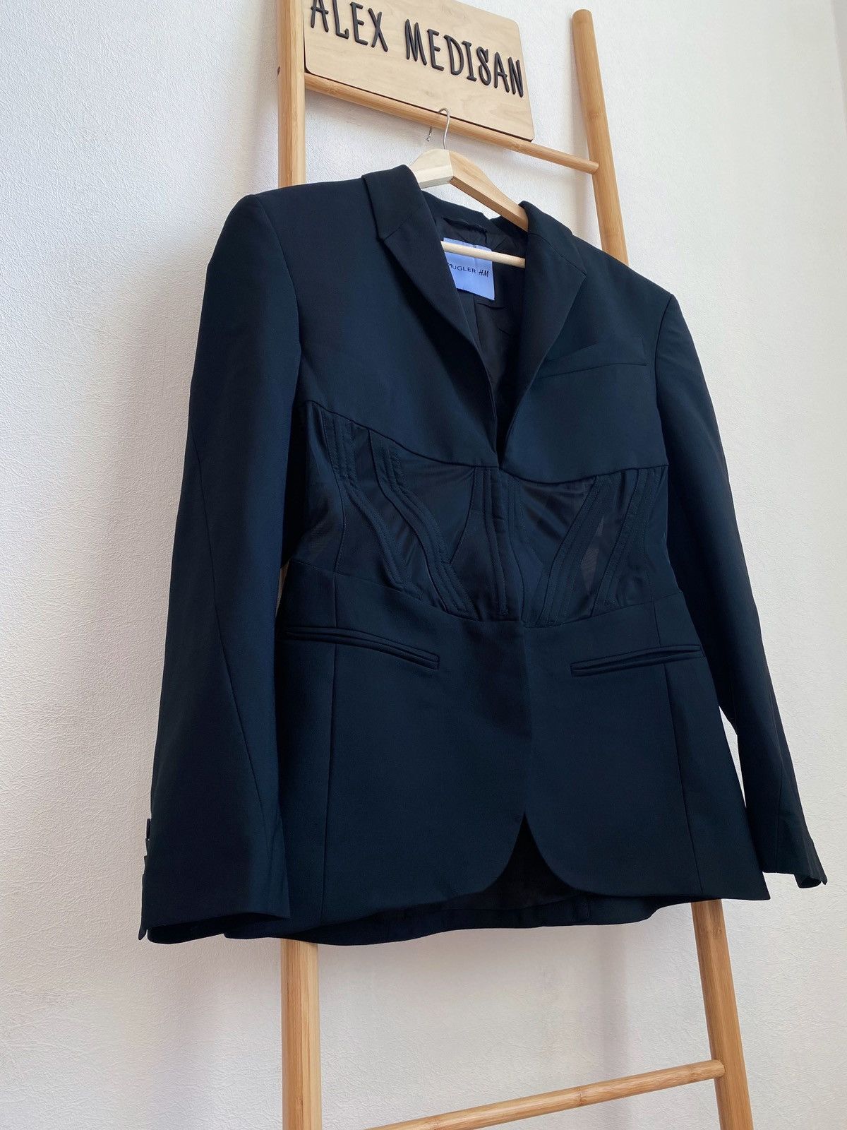 Mugler Mugler x H&M Corset Style Wool Blazer Size M / US 6-8 / IT 42-44 - 9 Thumbnail