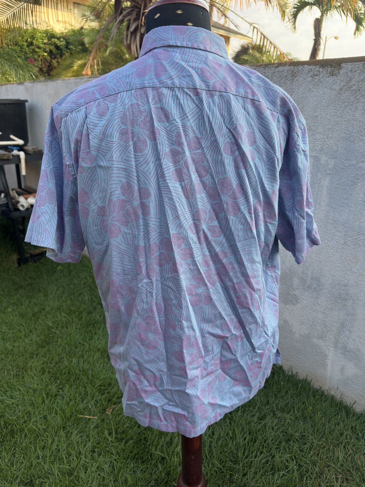 Tori Richard Tori Richard Hawaiian Print Blue/purple Full Button Men's XL Size US XL / EU 56 / 4 - 2 Thumbnail