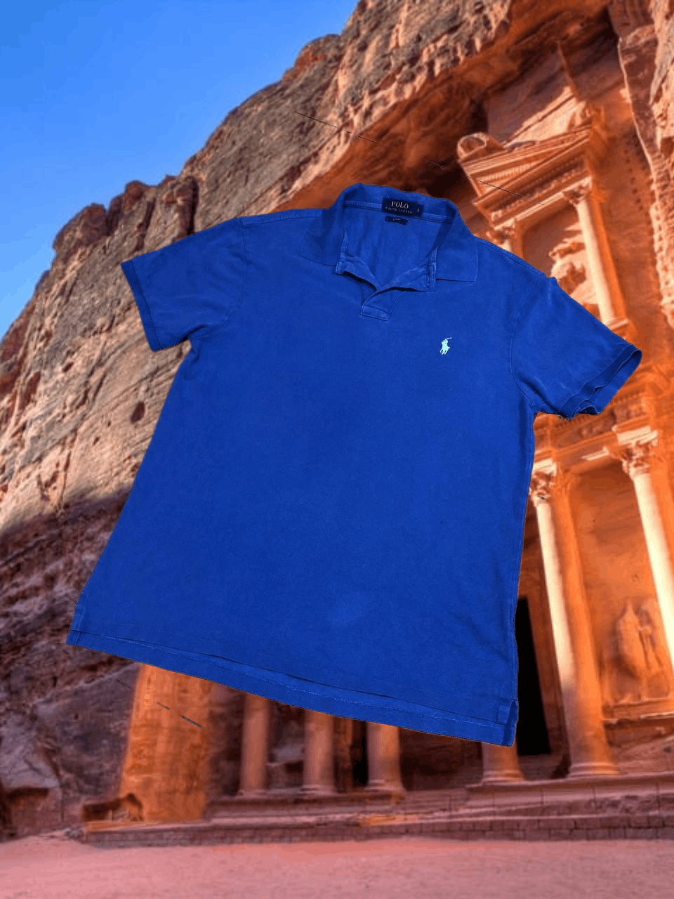 Polo Ralph Lauren Vintage Polo Ralph Lauren slim fit blue T-shirt Y2K Size US L / EU 52-54 / 3 - 1 Thumbnail