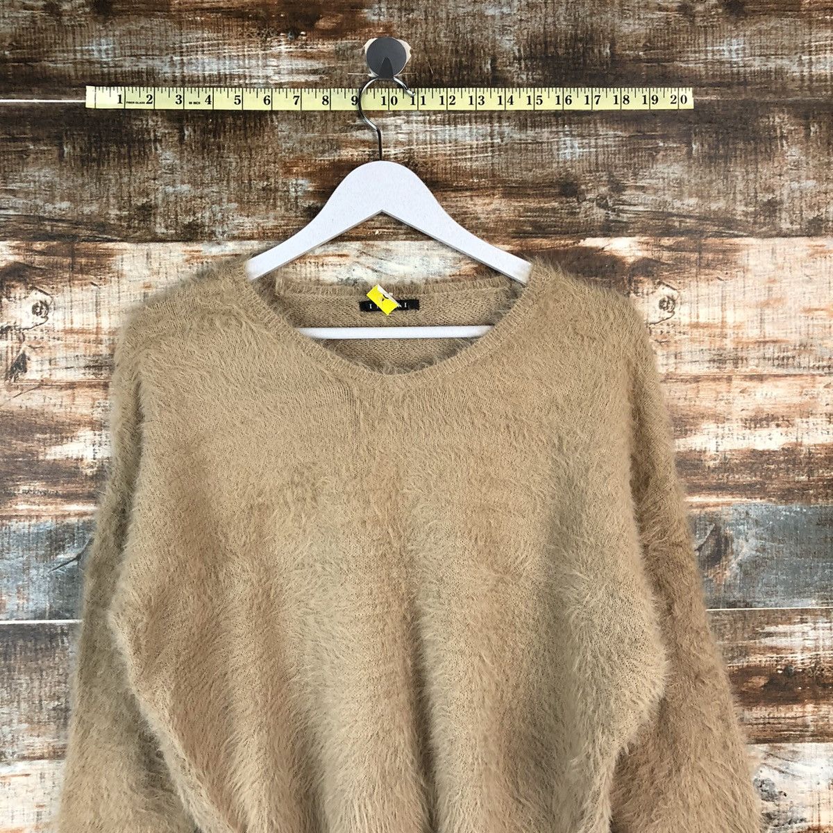 Homespun Knitwear DLL Ingni Brown shaggy fur Mohair Knitwear #C048 Size M / US 6-8 / IT 42-44 - 2 Thumbnail