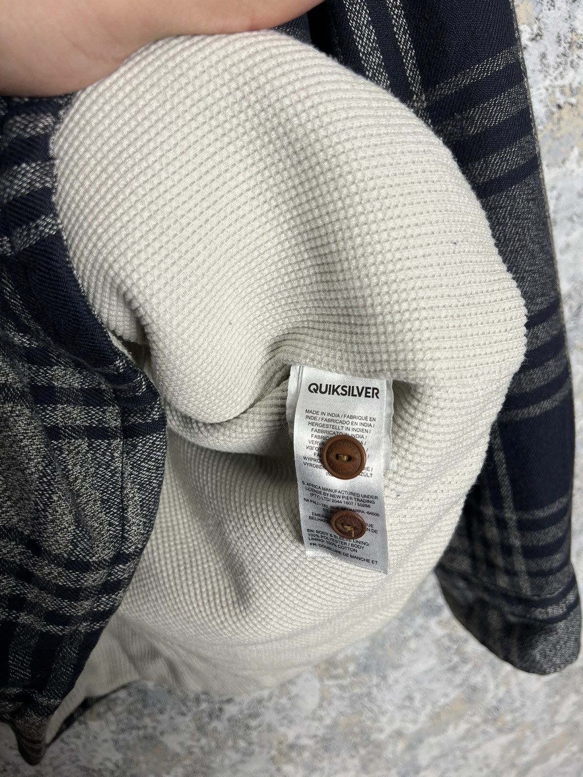 Quiksilver × Vintage Quiksilver Flannel Plaid L Sherpa Shacket Jacket Button Up Size US L / EU 52-54 / 3 - 6 Thumbnail