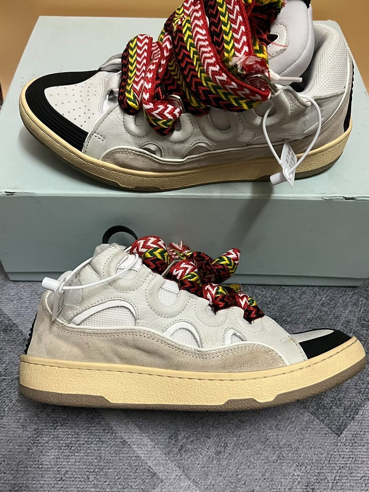 Lanvin Lanvin Curb sneaker with multicolor herringbone laces Size US 8.5 / EU 41-42 - 5 Thumbnail