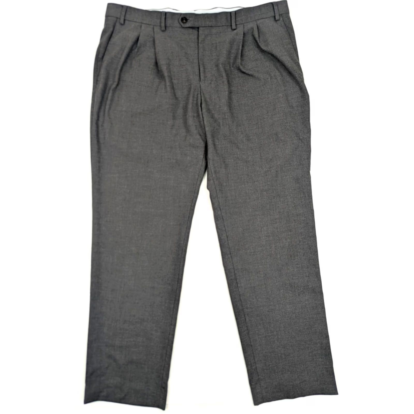 Ralph Lauren RALPH LAUREN Gingham Check Pleated Dress Trouser Pants Men 38x30 Gray Size US 38 / EU 54 - 2 Thumbnail