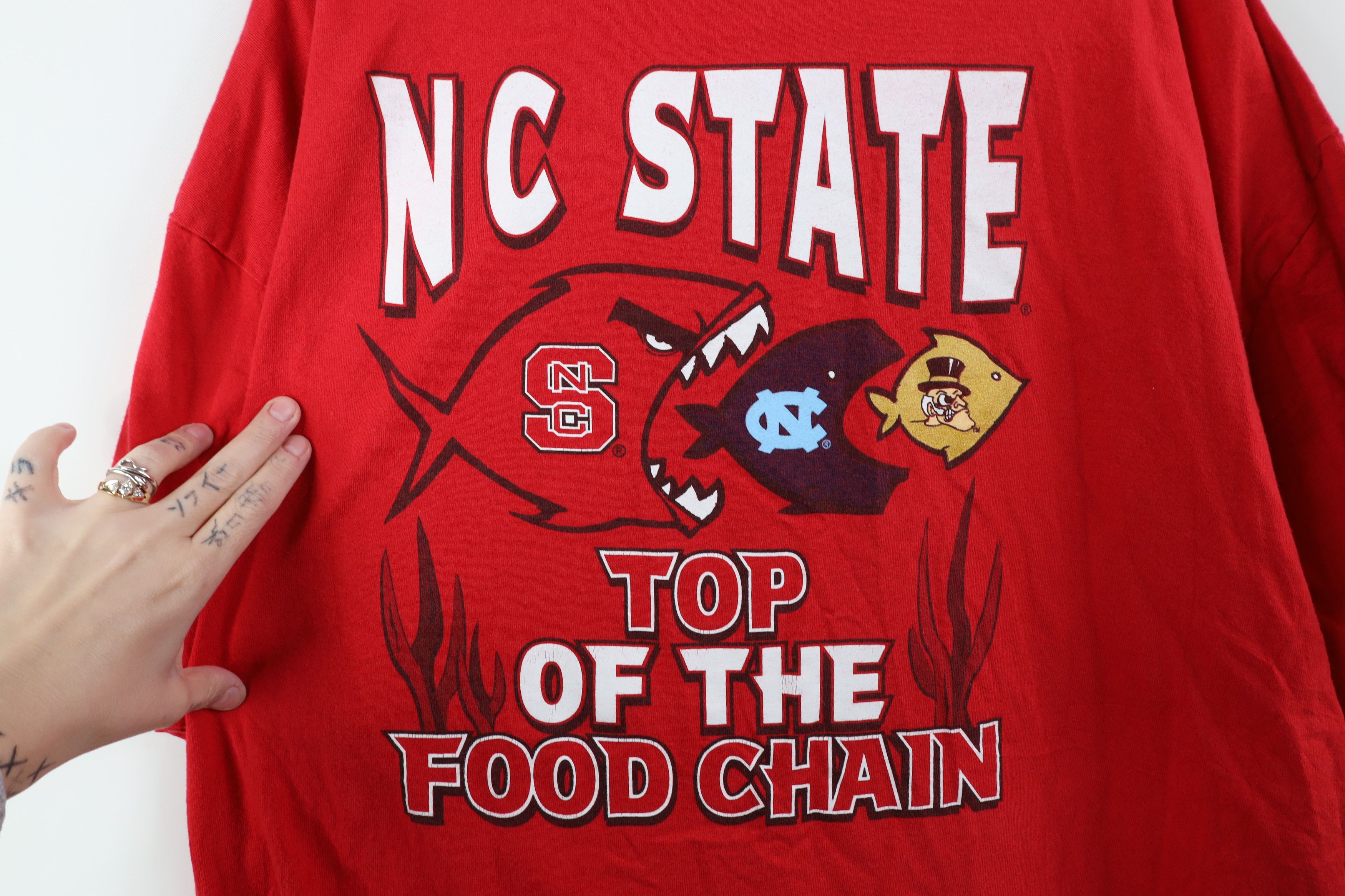 Vintage Vintage 90s Carolina State University Short Sleeve T-Shirt Size US XXL / EU 58 / 5 - 10 Thumbnail