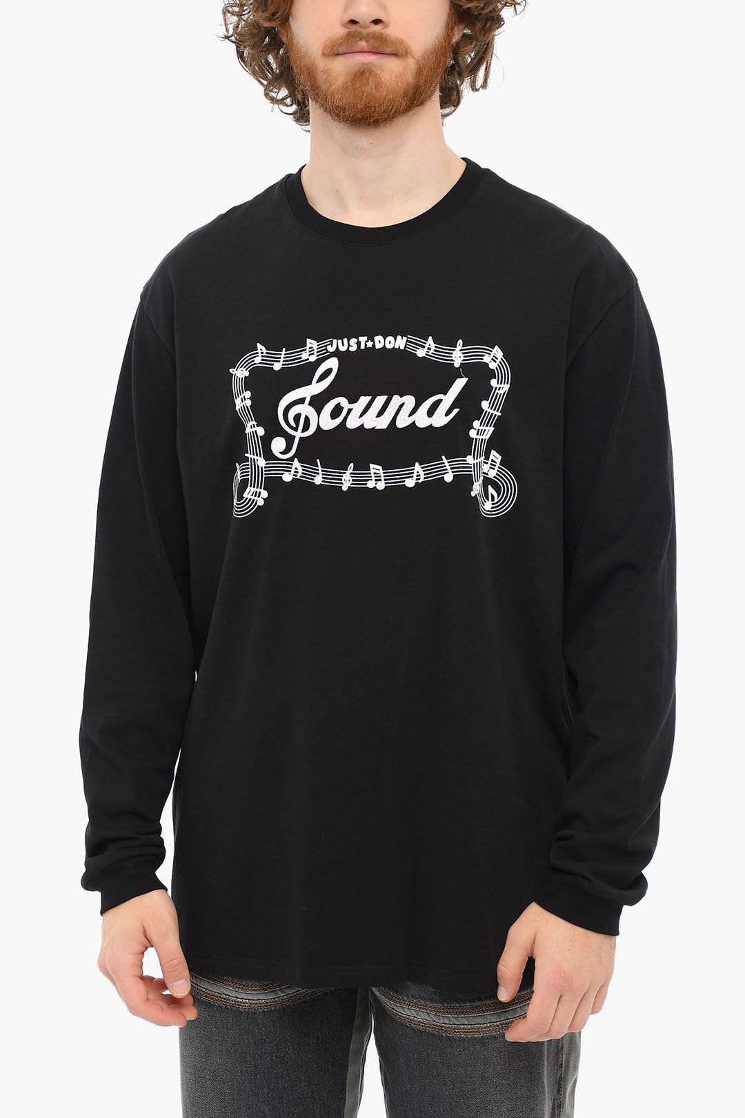 image of Just Don Og1Mm0424 Crewneck T-Shirt In Black, Men's (Size Medium)