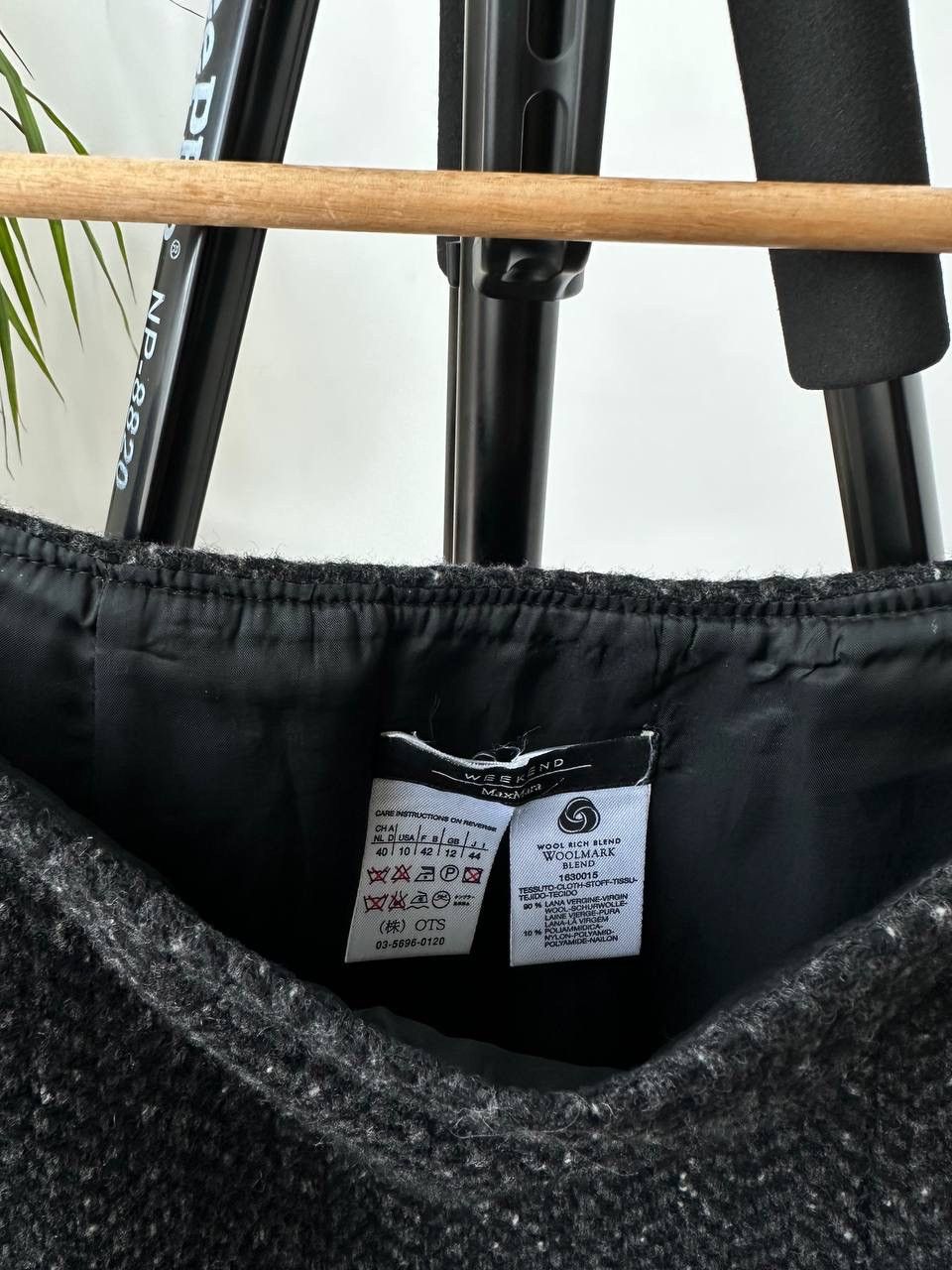 Max Mara × Vintage Vintage Max Mara Wool Rich Blend Gray Skirt Size 28" / US 6 / IT 42 - 10 Thumbnail