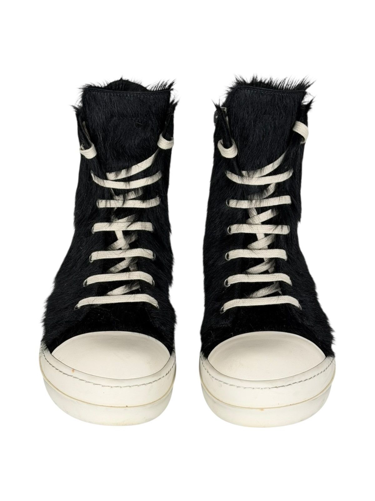 Rick Owens Rick Owens Black Calf Pony Hair Mainline Ramones Size US 12.5 / EU 45-46 - 6 Thumbnail