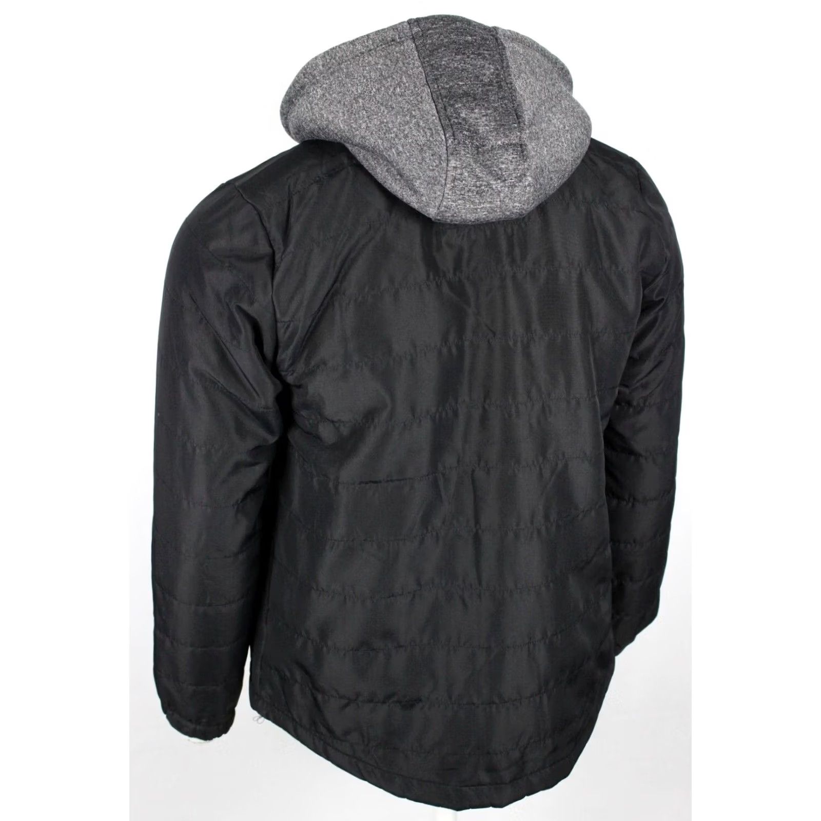 Hurley Hurley Men's Ostrom Bomber Jacket Hooded M Medium Black Sherpa Lined Snap Button Size US M / EU 48-50 / 2 - 2 Thumbnail