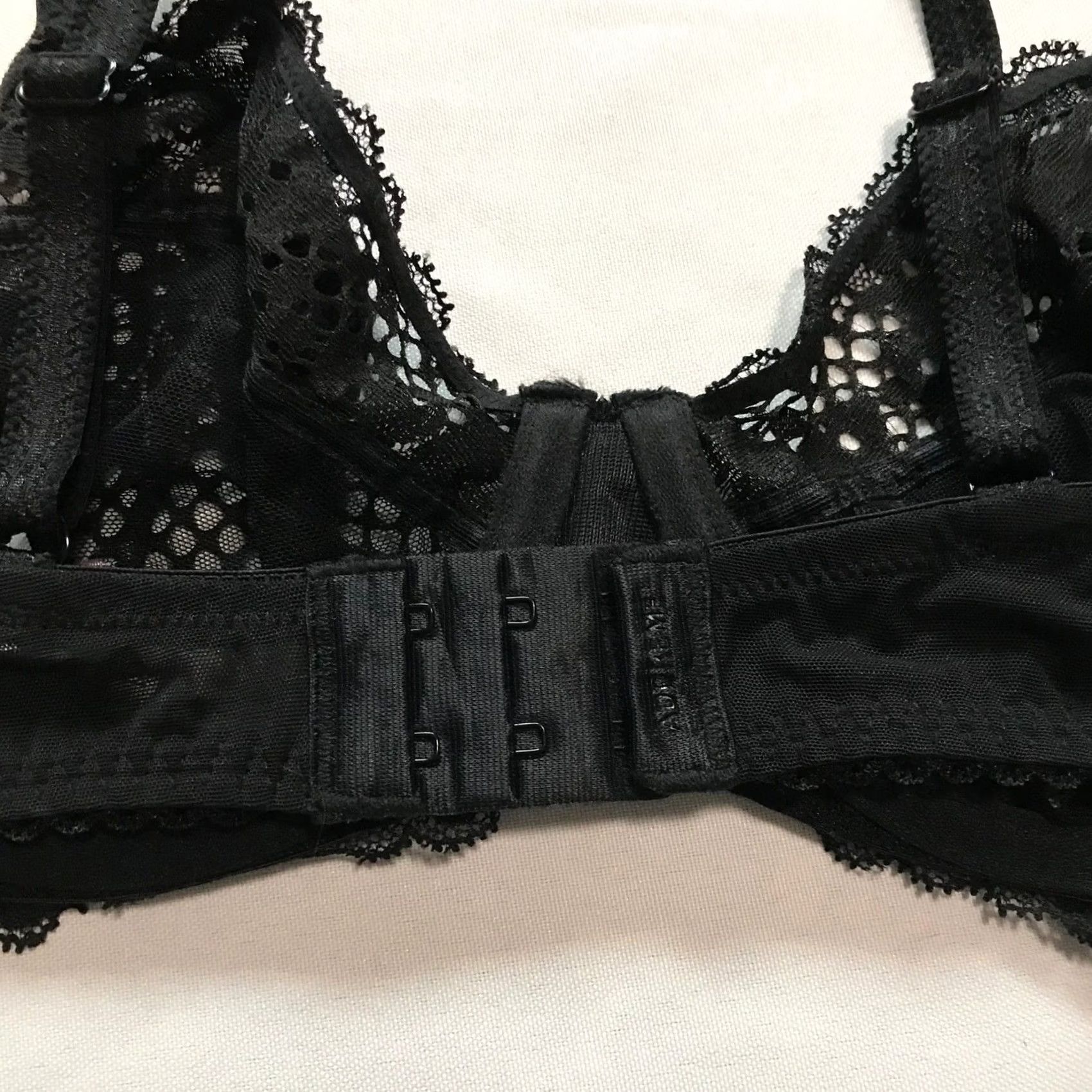 Vintage Adore Me Black Lace Full Coverage Balconette Bra 36C Size ONE SIZE - 4 Thumbnail