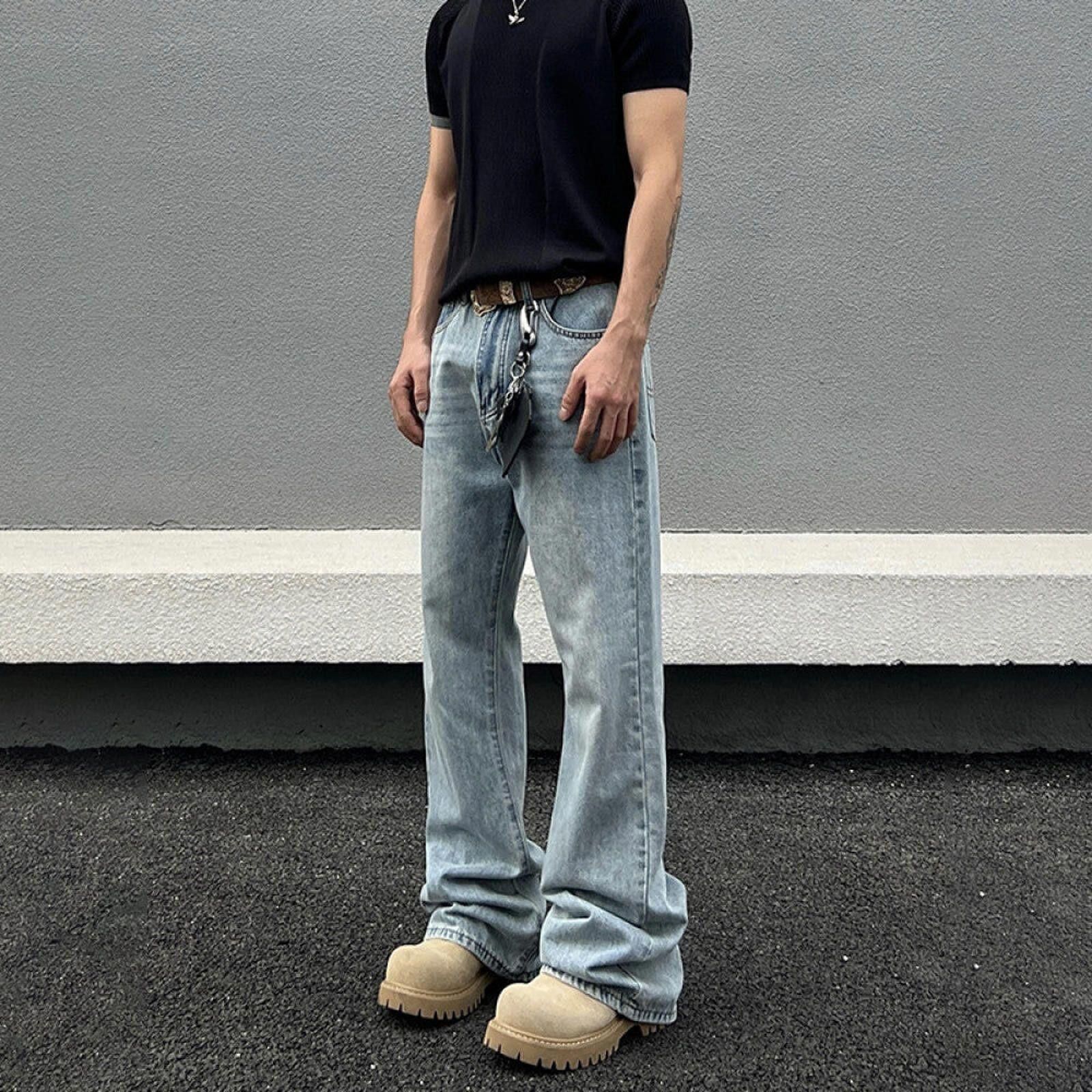 Japanese Brand Cleanfit Loose Bootcut Flared Light Blue Denim Jeans Size US 32 / EU 48 - 3 Thumbnail